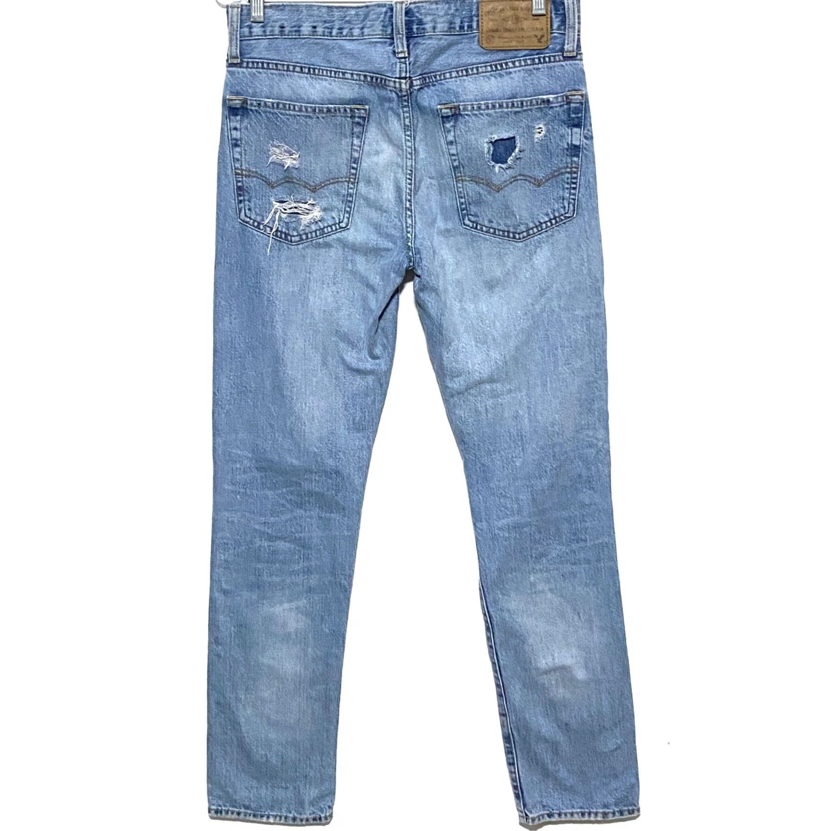 American Eagle Outfitters American Eagle Slim Fit Jeans Mens 31x31 Distressed Grunge Denim 5-Pocket Rocker Punk Casual Slim Distressed Grunge Jeans Mens Regular 31-31 Blue Size US 29 - 2 Thumbnail