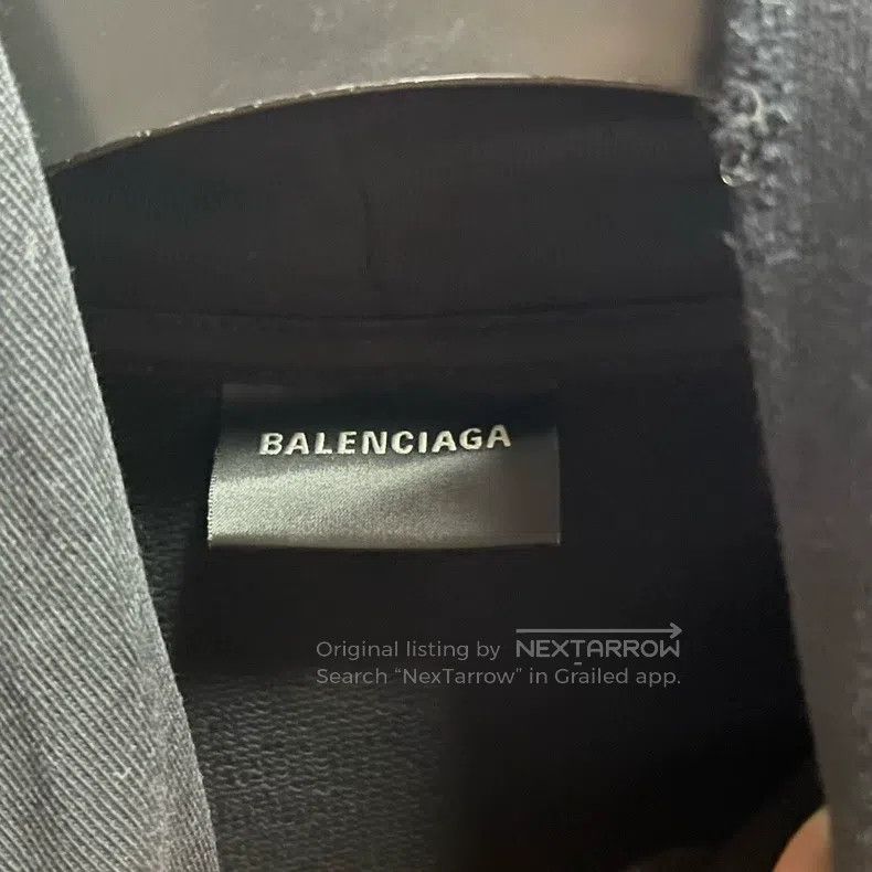 Balenciaga Balenciaga Logo Printed Hooded Sweatshirt Size US L / EU 52-54 / 3 - 2 Thumbnail