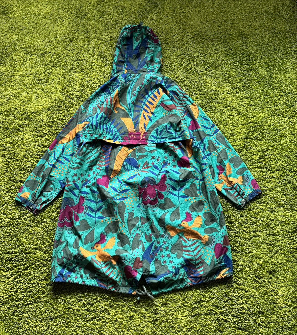 Designer Gudrun Sjoden avant Garde floral parka raincoat jacket Size M / US 6-8 / IT 42-44 - 2 Thumbnail