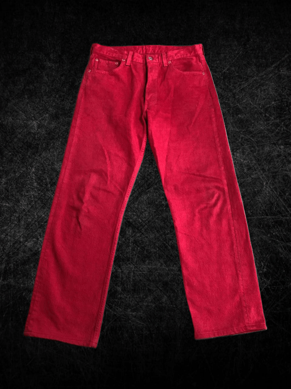 Levi's Vintage Levis 501 Jeans Light Wash Straight Beige Red Denim Size US 33 - 1 Thumbnail
