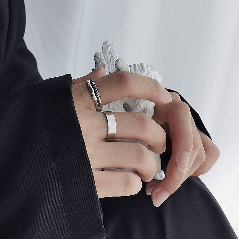 Jewelry Vintage Jewelry Rings Open Size Chrome Ring (Size 7-13) Size ONE SIZE - 1 Thumbnail