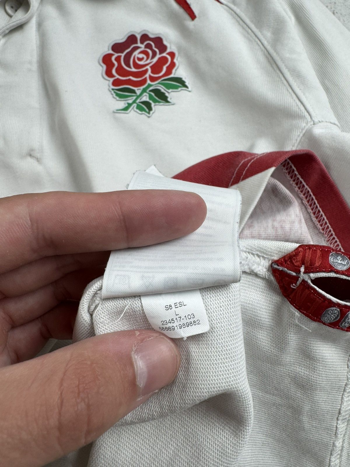 Nike Vintage Nike England 2003/2004 Rugby Y2K O2 Long Sleeve JerseyPolo T Shirt Size US L / EU 52-54 / 3 - 11 Thumbnail