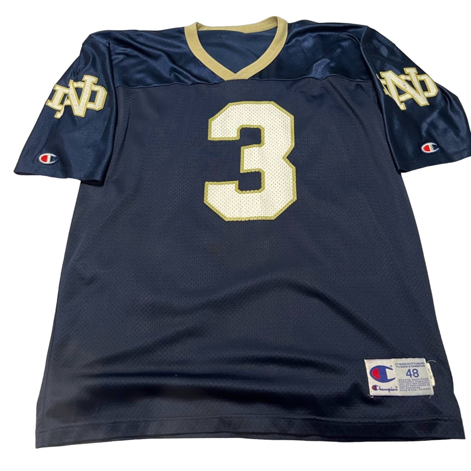 Champion Vintage EARLY 1990s Notre Dame Champion jersey MONTANA MIRER Size US XL / EU 56 / 4 - 1 Thumbnail