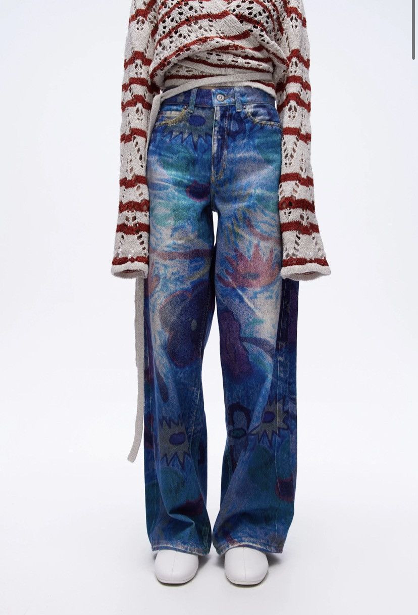 image of Our Legacy Third Cut Chalk Print in Denim, Men's (Size 29)