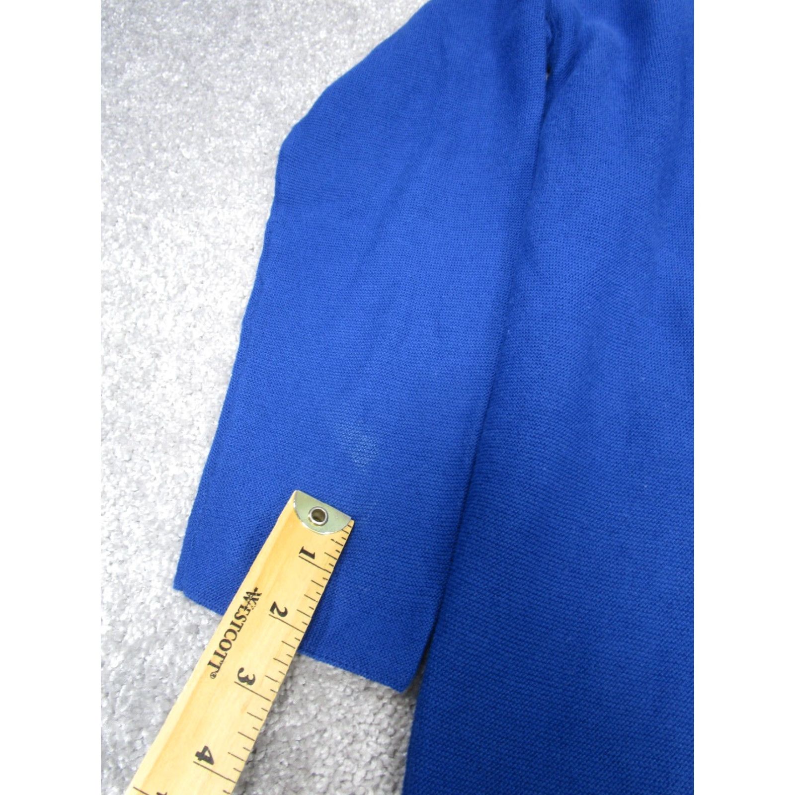 J. Jill VINTAGE J. Jill Sweater Womens Medium Blue Cotton Pullover Boat Neck 3/4 Sleeve Size M / US 6-8 / IT 42-44 - 5 Thumbnail