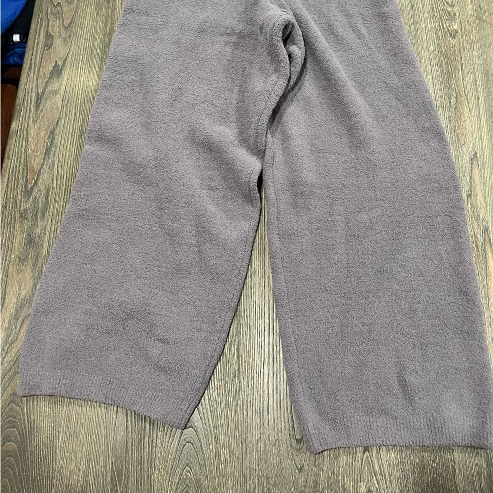 SKIMS NWT Skims Cozy Knit Straight Leg Pants Elastic Chalk Size XL Size 31" - 2 Thumbnail