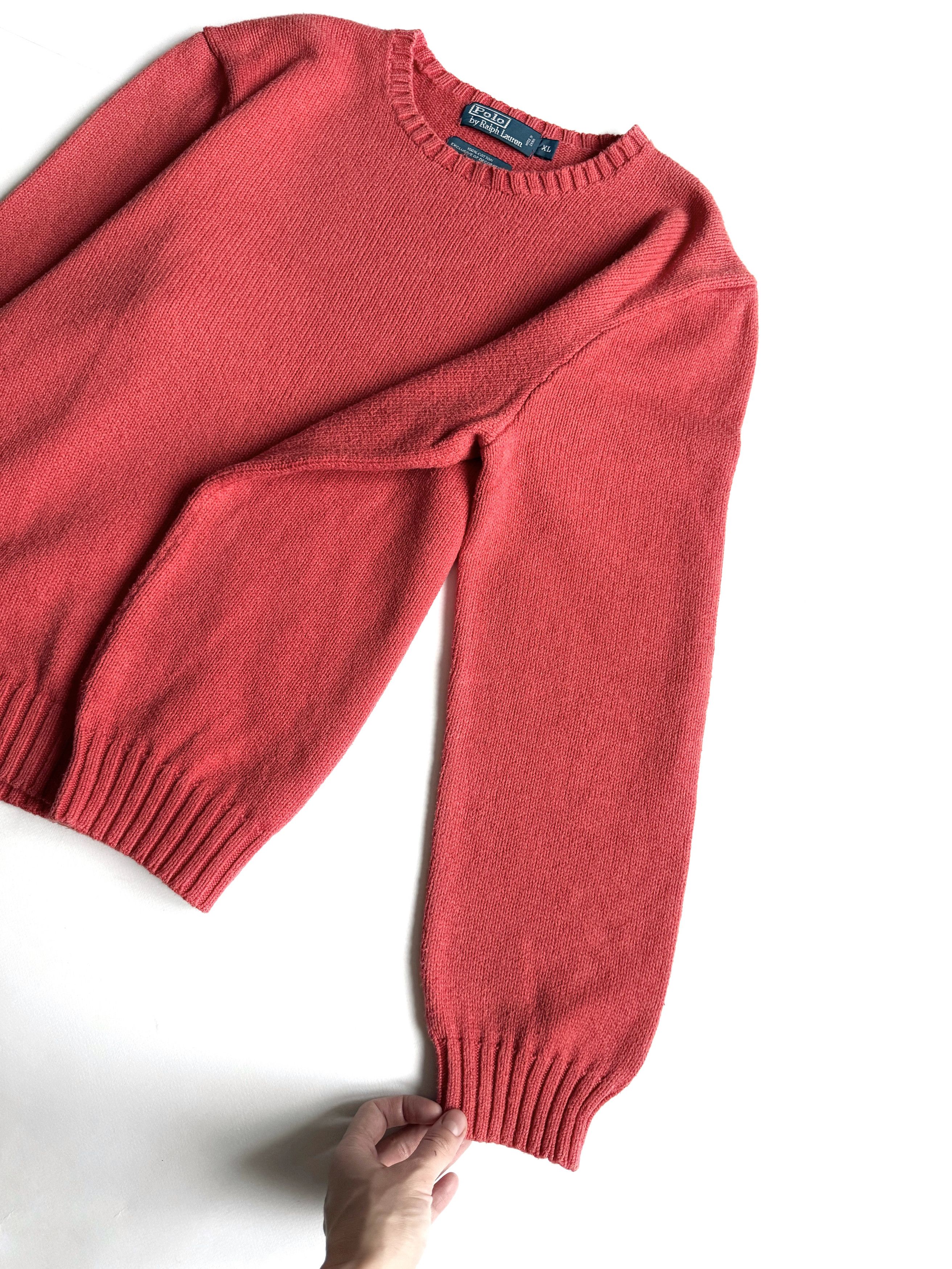 Polo Ralph Lauren Vintage Polo Ralph Lauren Boxy Fit Cotton Knit Sweater L-XL Size US XL / EU 56 / 4 - 3 Thumbnail