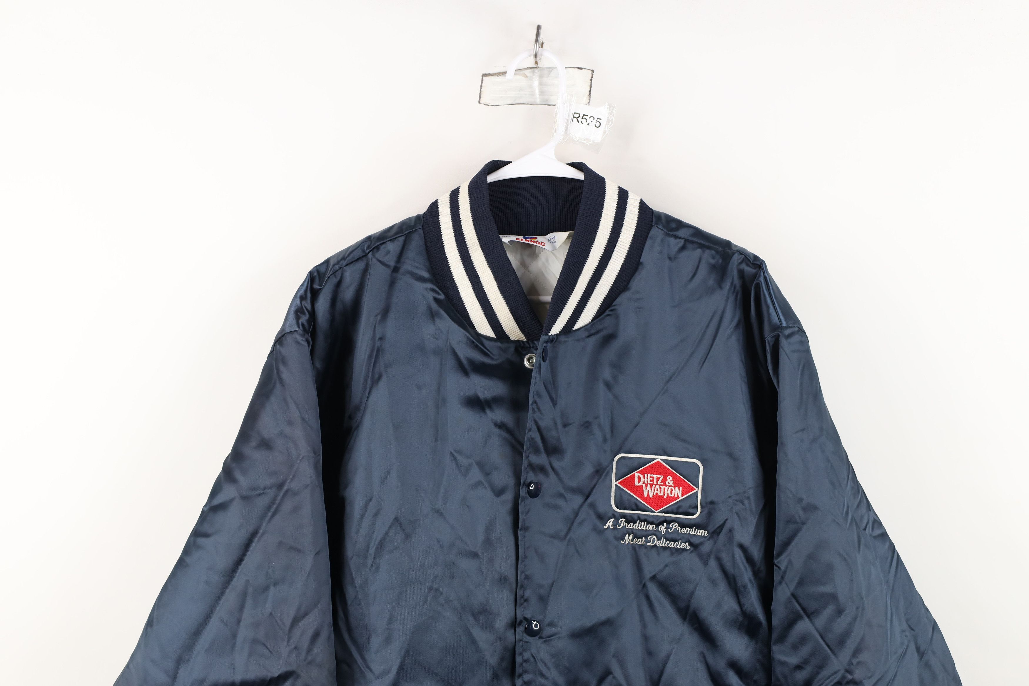 Vintage Vintage 80s 90s Watson Meats Quilted Satin Bomber Jacket USA Size US XXL / EU 58 / 5 - 2 Thumbnail