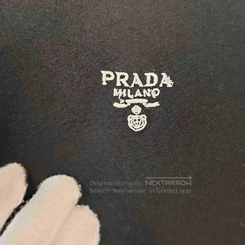 Prada Prada Black Cotton Men's T-Shirt. Size US M / EU 48-50 / 2 - 4 Thumbnail