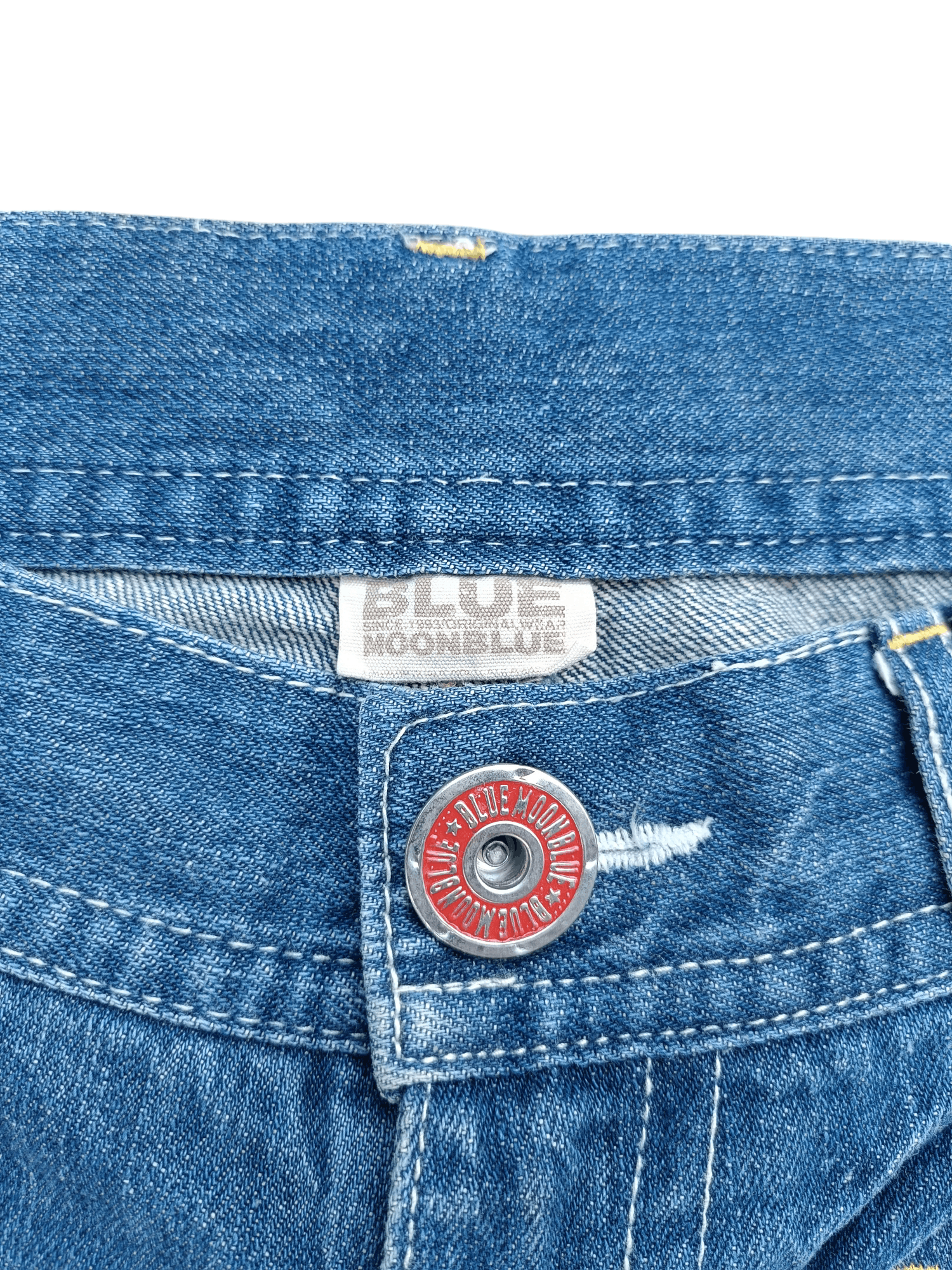 Designer × Japanese Brand × Vintage VINTAGE BLUE MOON BLUE FLORIDA 93 SURFING PAINT DESIGN DENIM Size US 32 / EU 48 - 10 Thumbnail