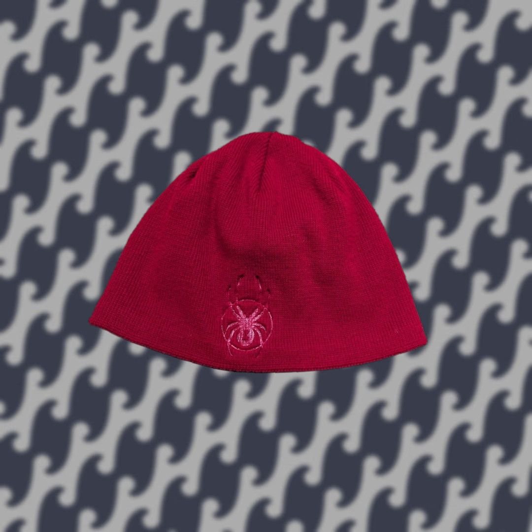 Spyder SPYDER Beanie Hat One Size OS Lined Red Outdoor Thermal Unisex Adults Beanie Headwear Size ONE SIZE - 1 Thumbnail