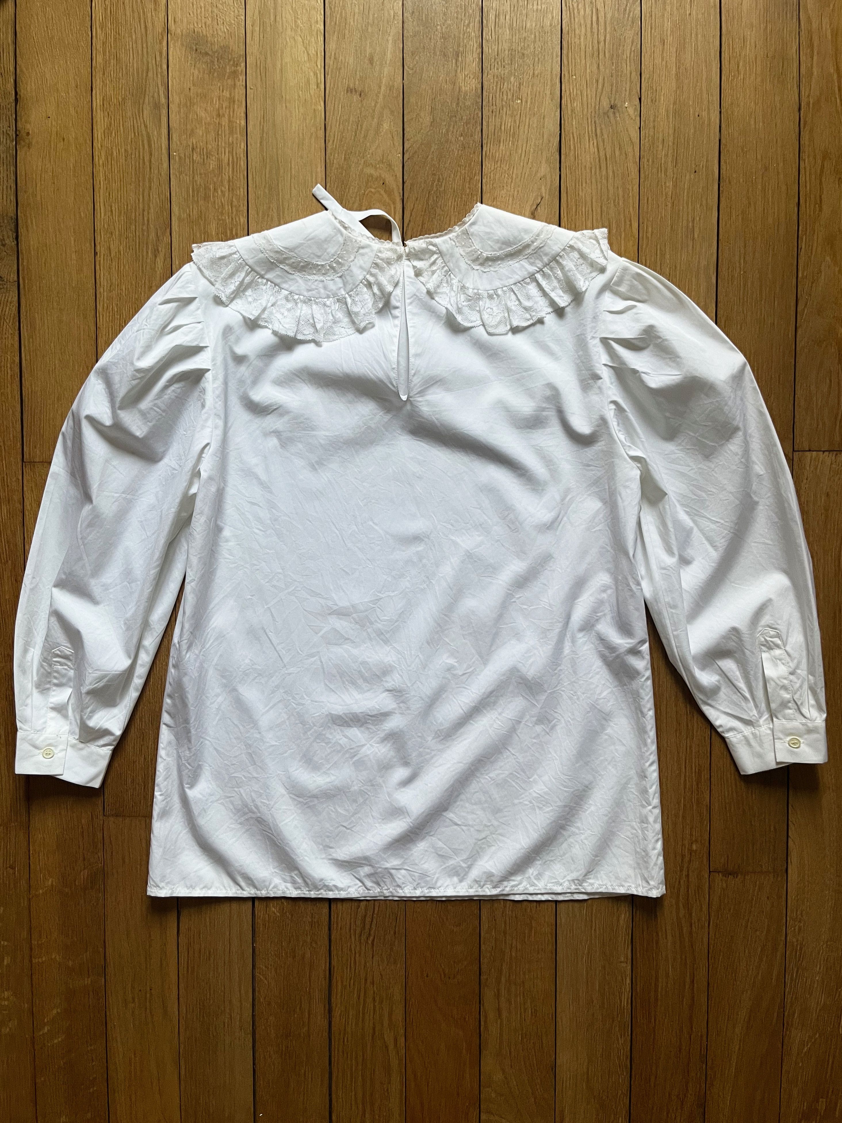 Miu Miu Miu Miu white blouse with lace collar Size S / US 4 / IT 40 - 2 Thumbnail