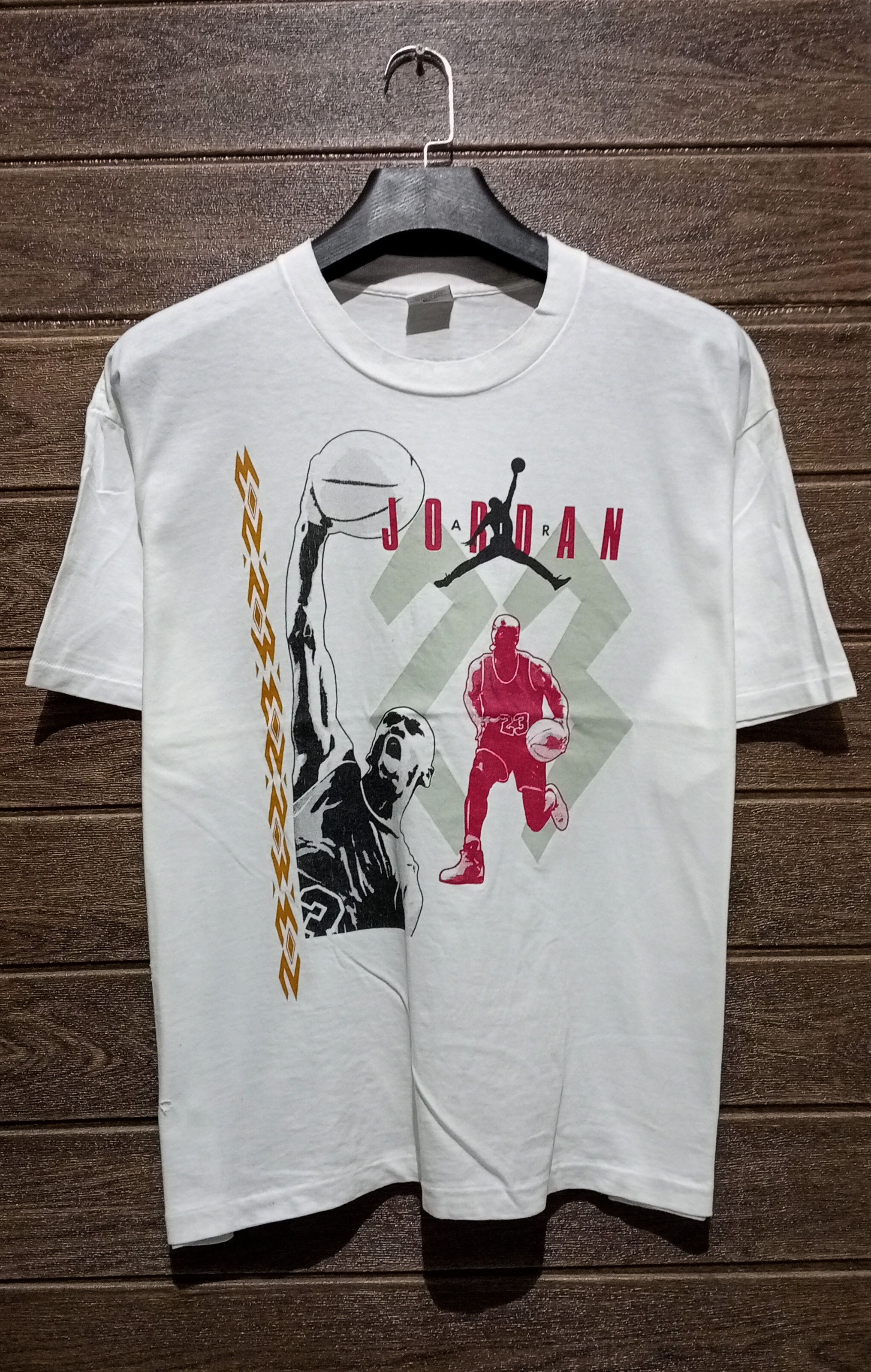 Nike VTS 80s Distressed Single Stitch Nike Air Jordan Tee USA Size US L / EU 52-54 / 3 - 1 Thumbnail