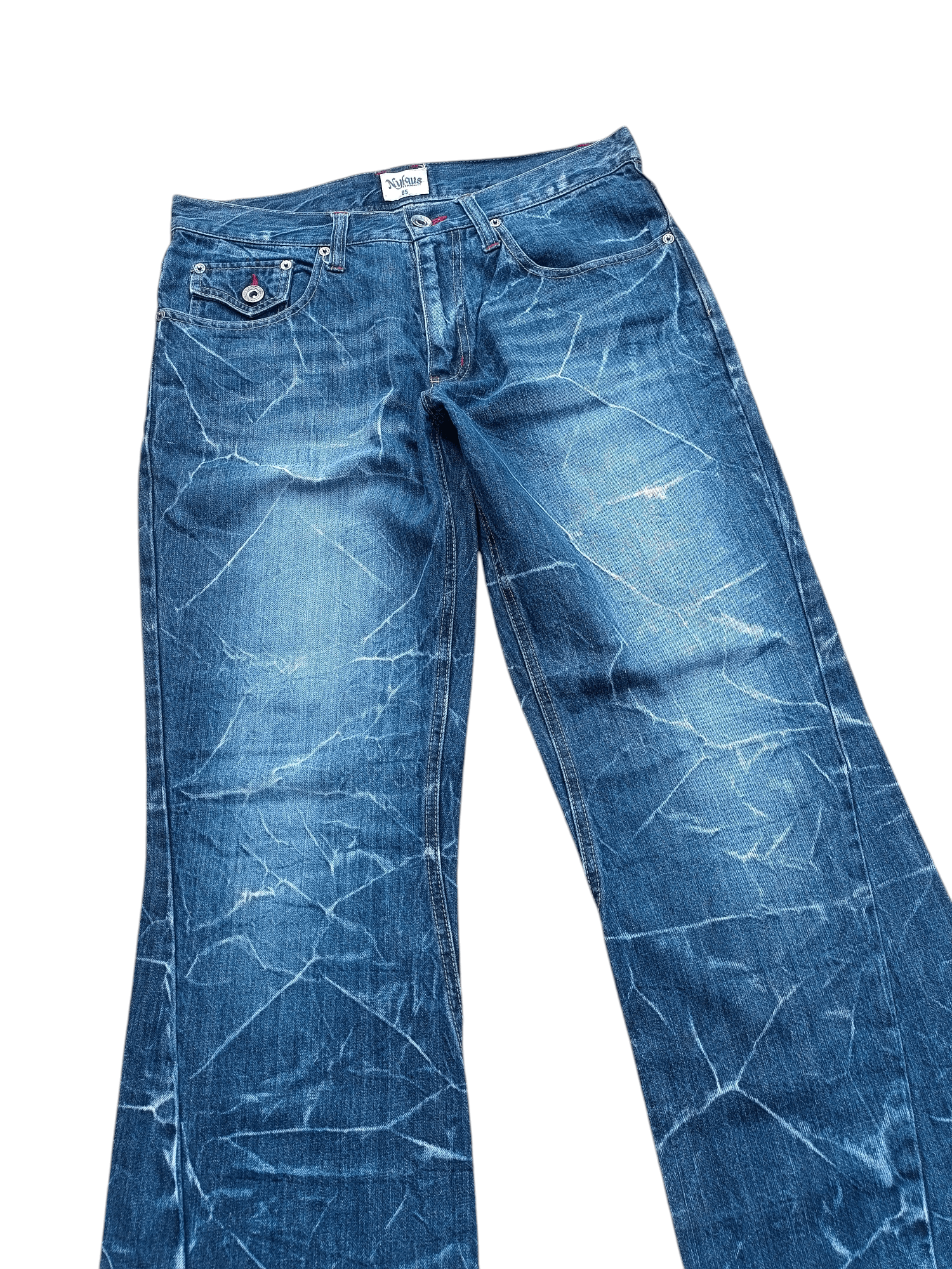 Japanese Brand FLARED 💥 JAPANESE BRAND NYLAUS ANGEL WING EMBROIDERY DENIM Size US 32 / EU 48 - 5 Thumbnail