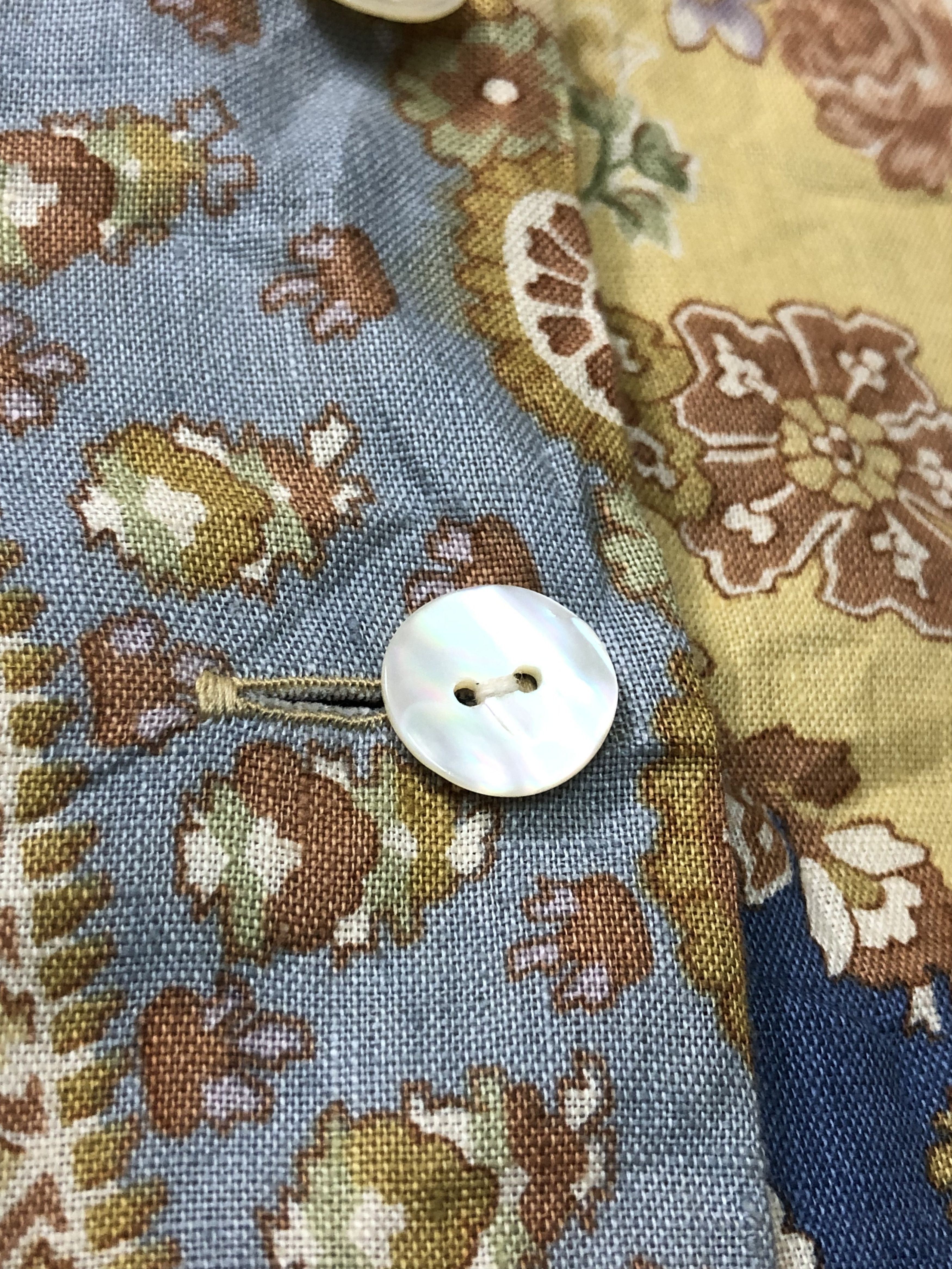 Burberry × Burberry Prorsum × Vintage RARE🔥VINTAGE BURBERRYS HEMP FULL FLORAL PRINT BUTTON VEST Size M / US 6-8 / IT 42-44 - 5 Thumbnail