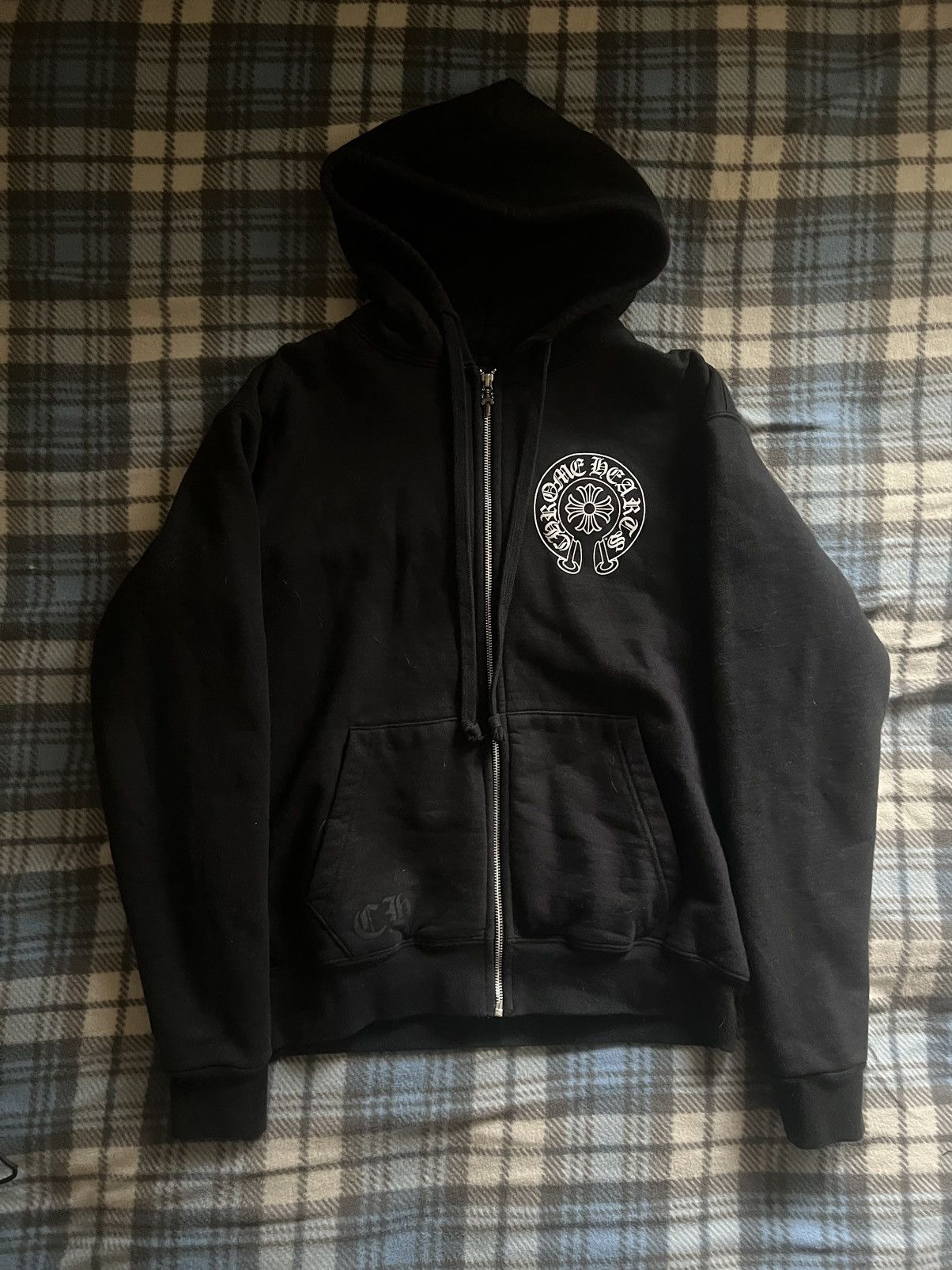 Chrome Hearts Chrome Hearts Horseshoe Zip Up Hoodie Los Angeles ( Small ...