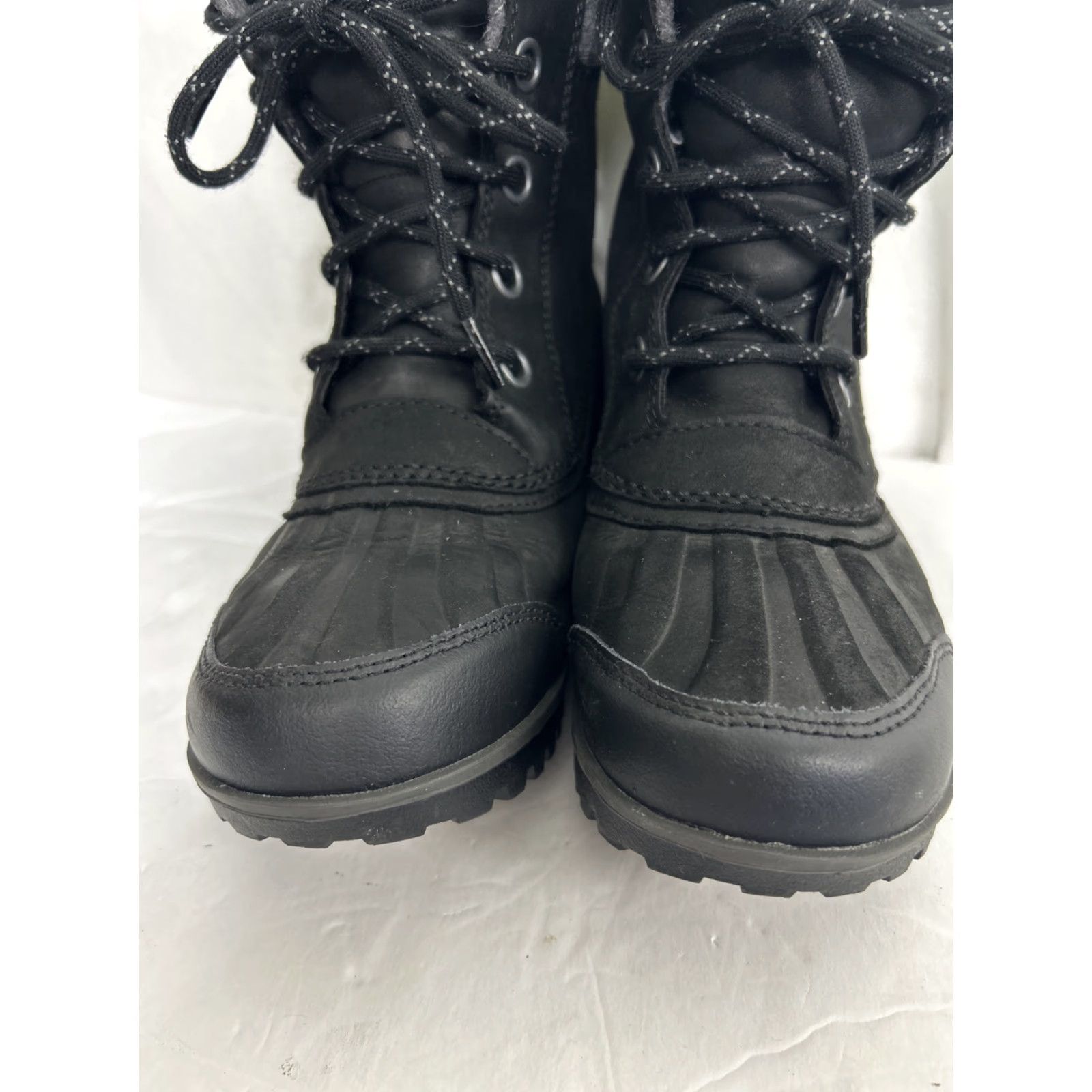 SOREL Sorel Meribel Lace Up Black Leather Boot Women Size 8 Winter Shoe Boots Size US 8 / IT 38 - 6 Thumbnail