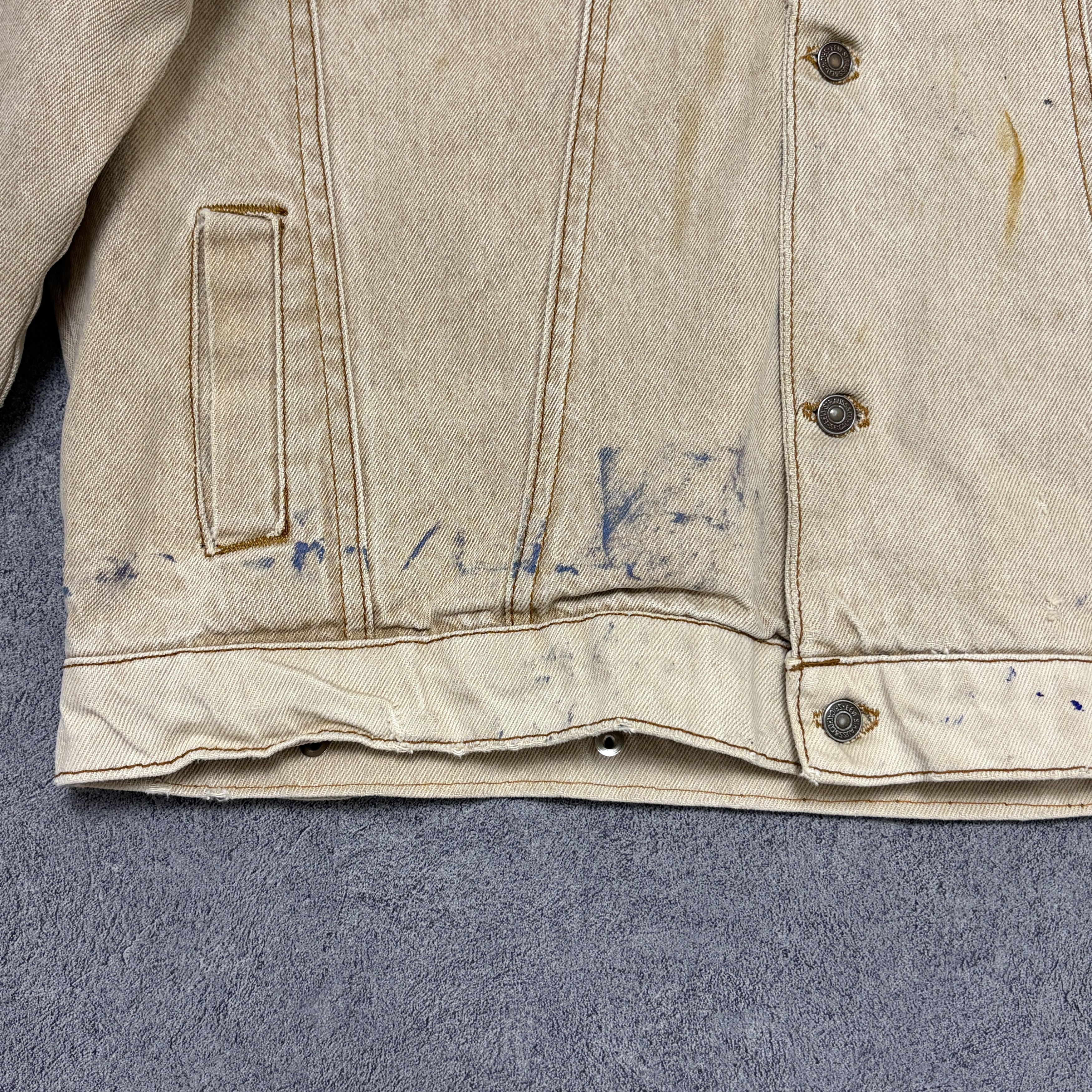 Levi's Vintage 90s Levi's Blanket Lined Trucker Jacket Workwear Size US L / EU 52-54 / 3 - 9 Thumbnail