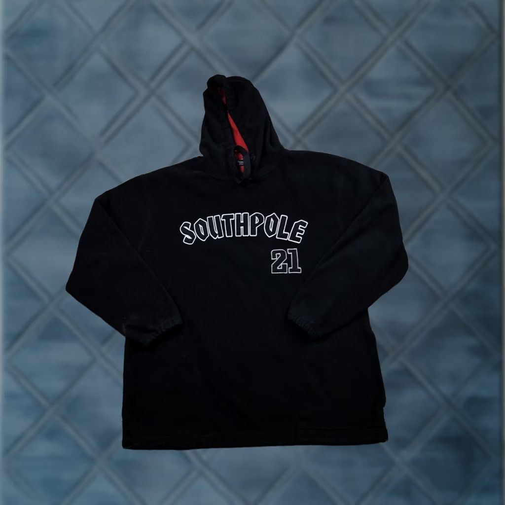 Southpole VINTAGE Southpole Hoodie Mens M Black Fleece Pullover Zip Pocket Logo Hip Hop Baggy Fit Sweatshirt Y2K Size US M / EU 48-50 / 2 - 1 Thumbnail