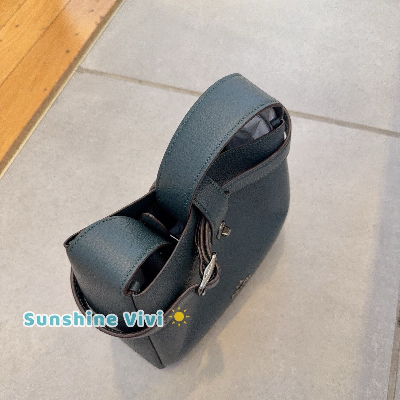 Coach NWT Coach Hadley Convertible Bag Leather CW002 Dark Teal Size ONE SIZE - 2 Thumbnail