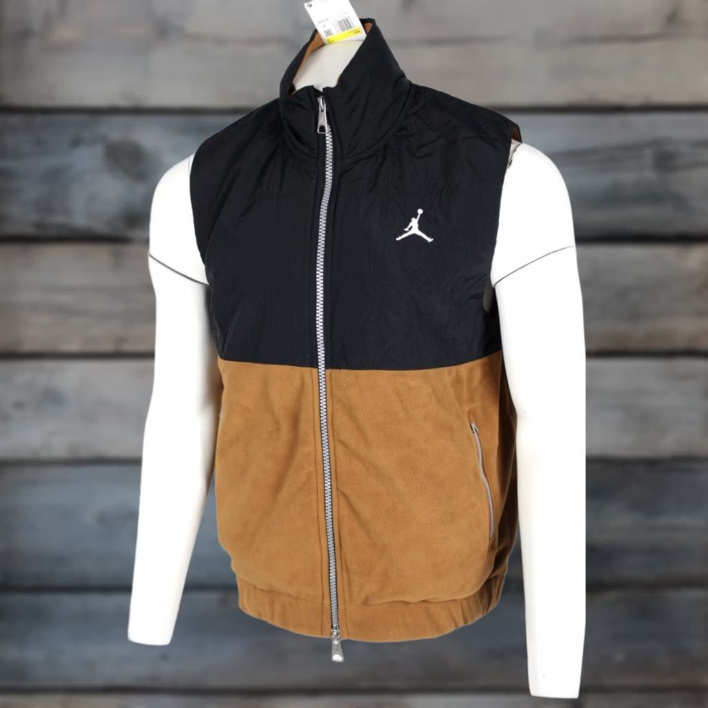 Nike Nike Jordan Essentials Men's Winter Vest Fleece S Small Tan Black FD8628 281 Size US S / EU 44-46 / 1 - 1 Thumbnail