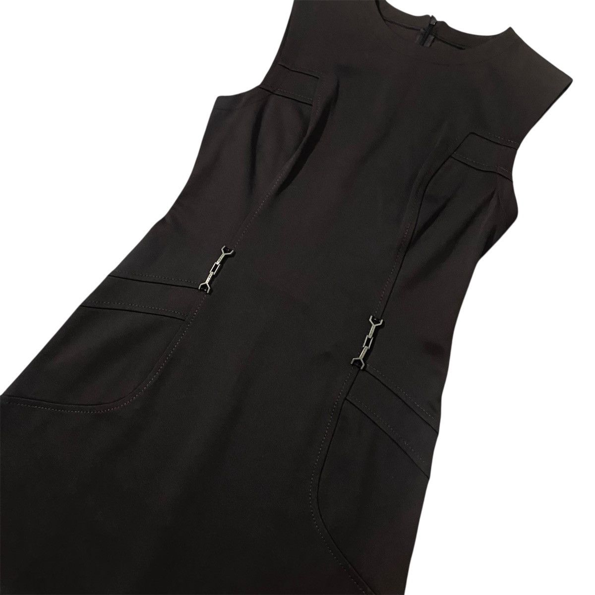 Fendi ‼️LAST DROP‼️Fendi Jeans Brown Sleeveless Dress Minimalist Size S / US 4 / IT 40 - 7 Thumbnail