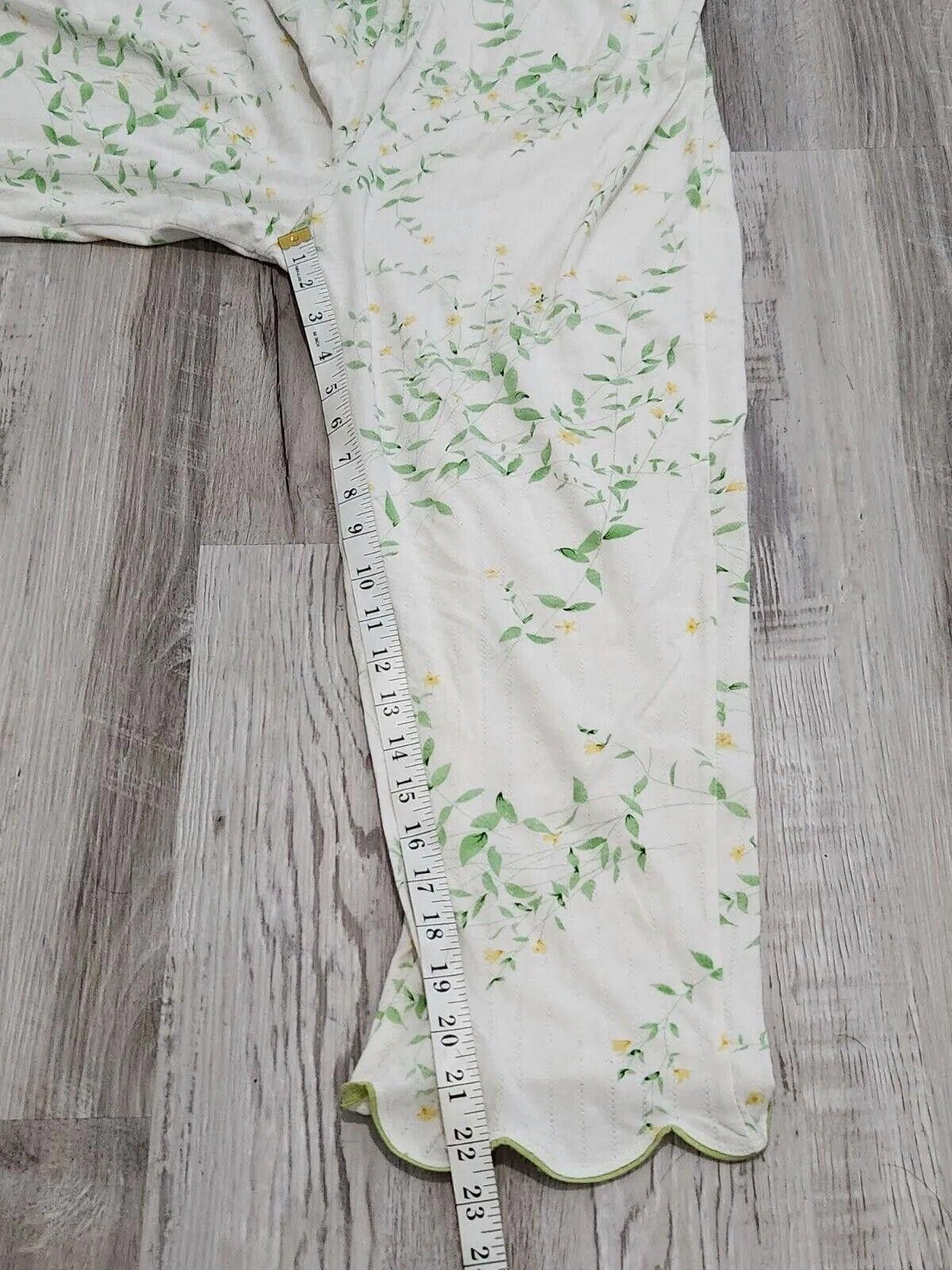 Designer Vintage Vanity Fair Pajama Set Small Capris Tank Scalloped Size ONE SIZE - 6 Thumbnail