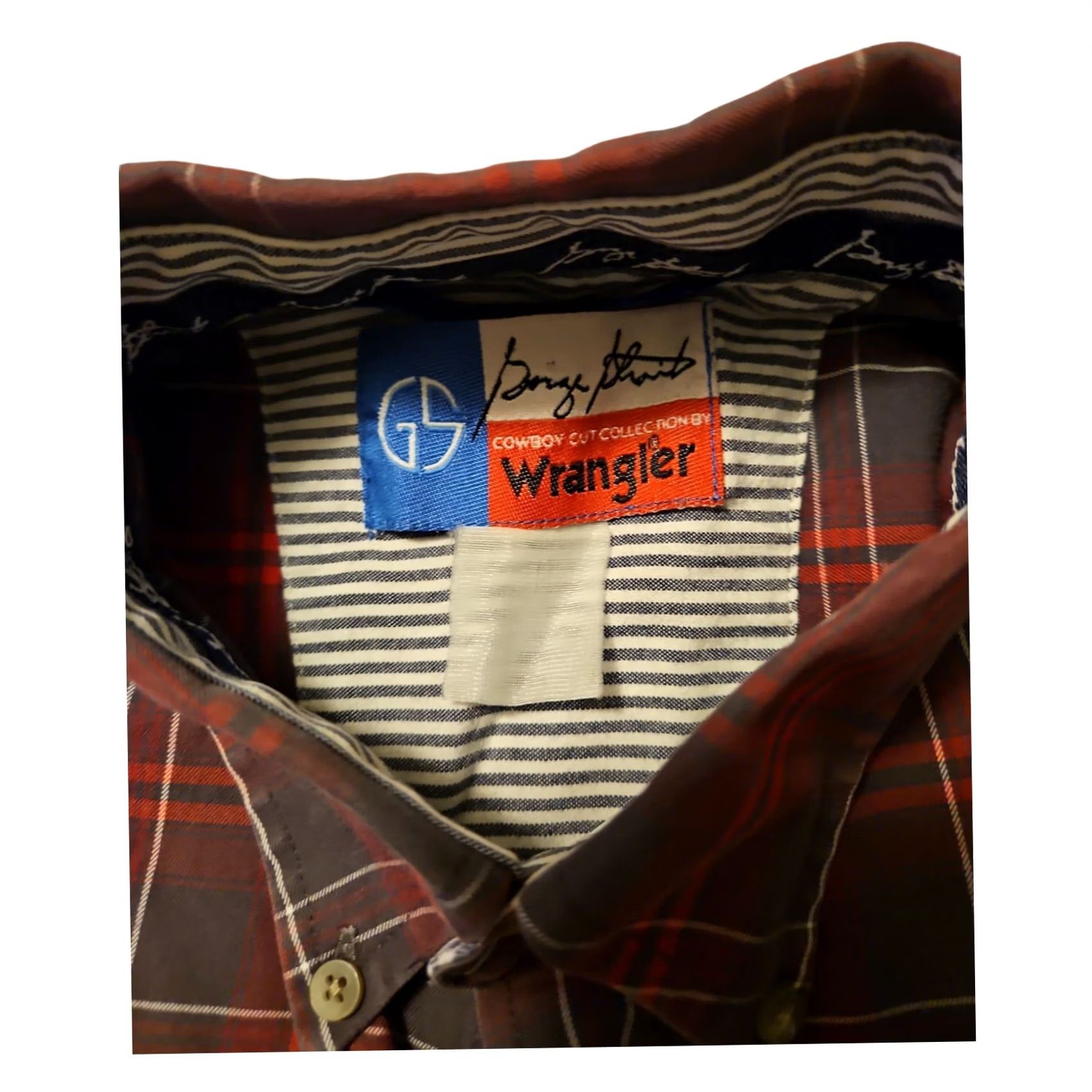 Wrangler VINTAGE Wrangler George Strait Button Down Shirt Large Men's Red Plaid Western Cowboy Size US L / EU 52-54 / 3 - 2 Thumbnail