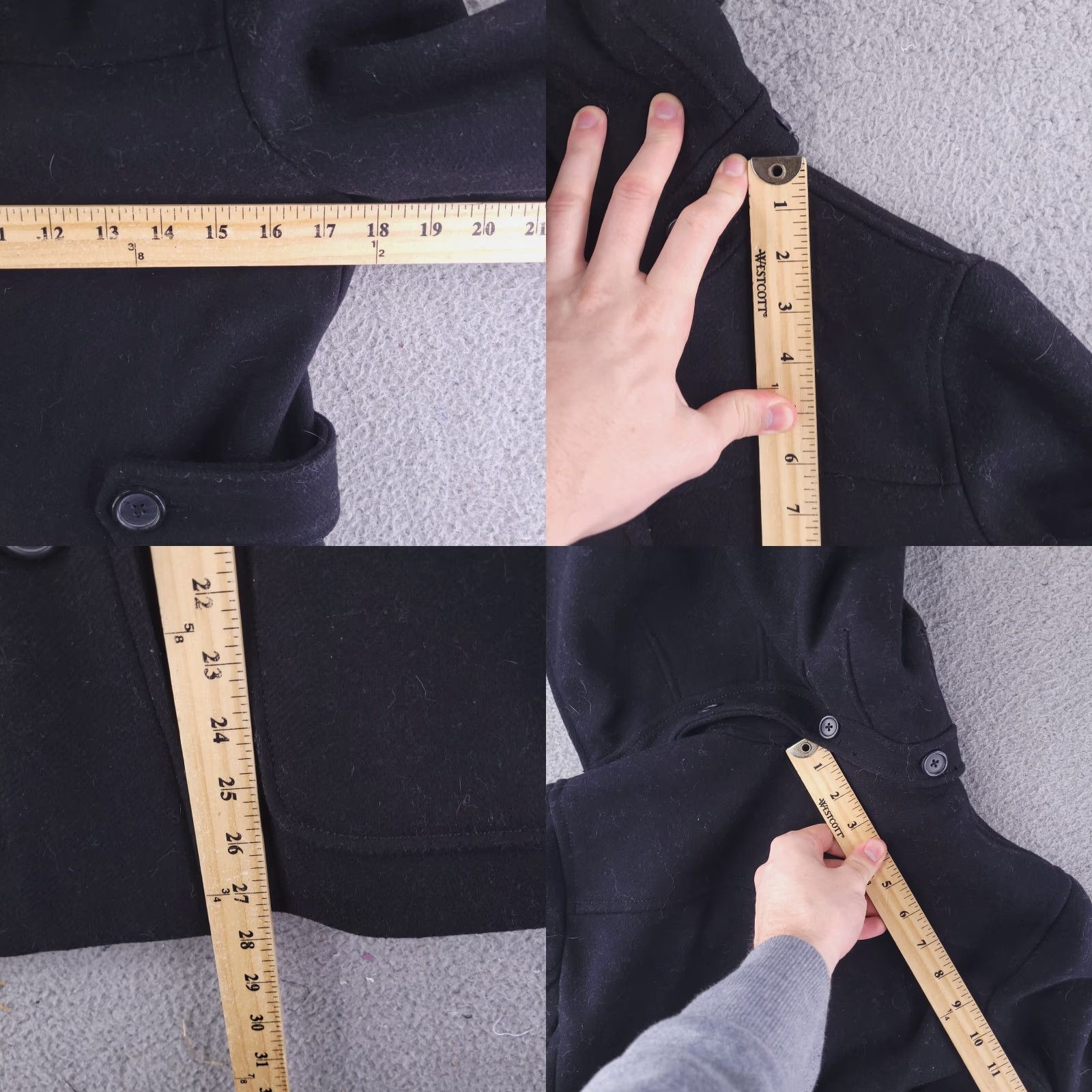 Gap Gap Coat Womens Small Wool Black Hood Overcoat pea Coat - Overcoat - Hooded - Wool - Black - Gap - Womens - Small - Coat Size S / US 4 / IT 40 - 8 Thumbnail