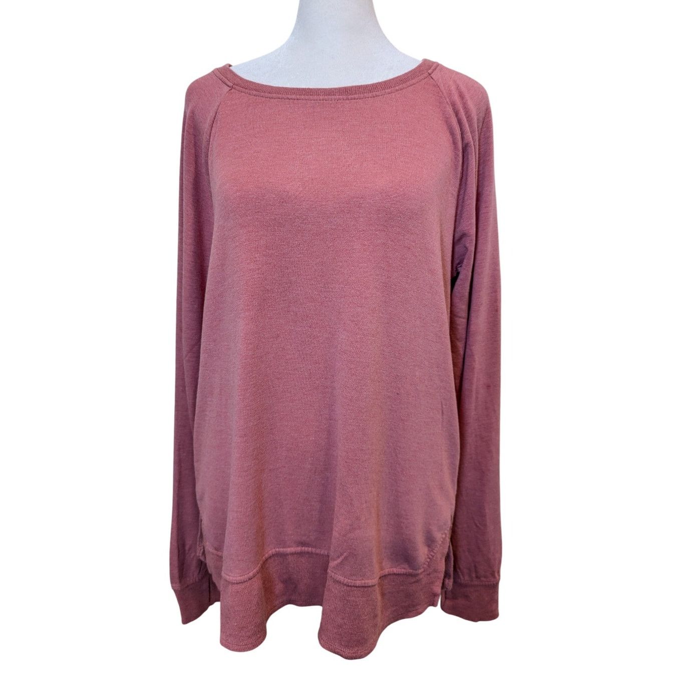 Threads 4 Thought Threads 4 Thought Leelu Rib Hem Dark Pink Raglan Sweatshirt Size M / US 6-8 / IT 42-44 - 4 Thumbnail