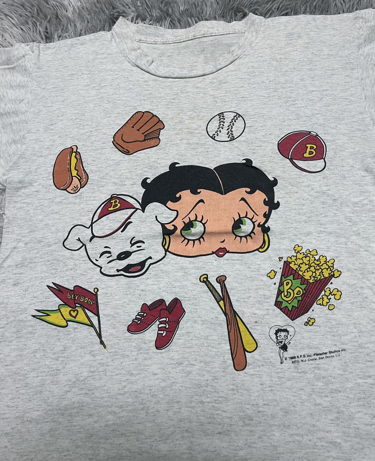 Vintage 80s BETTY BOOP BASEBALL TEES Size US S / EU 44-46 / 1 - 6 Thumbnail