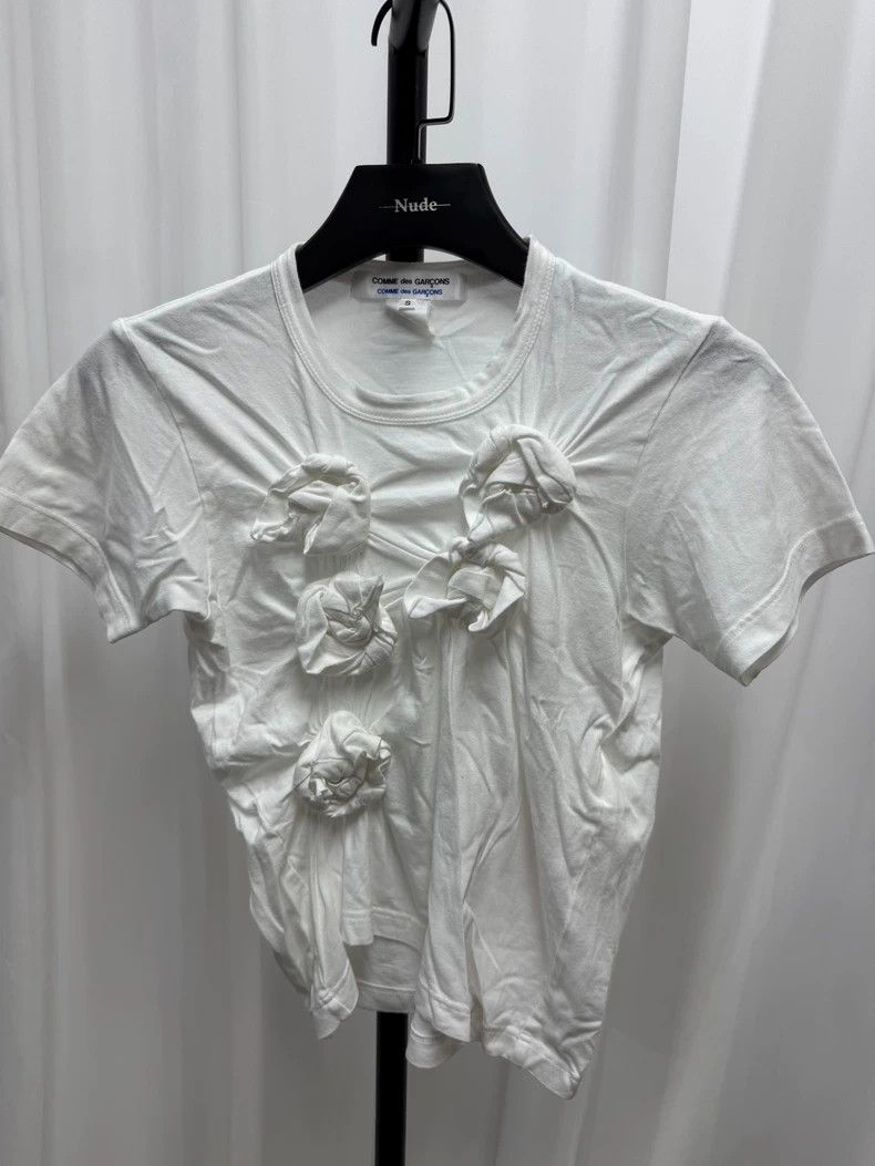 tricot COMME des GARCONS Metallic Flower Printed T Shirt Size S(K-117827)