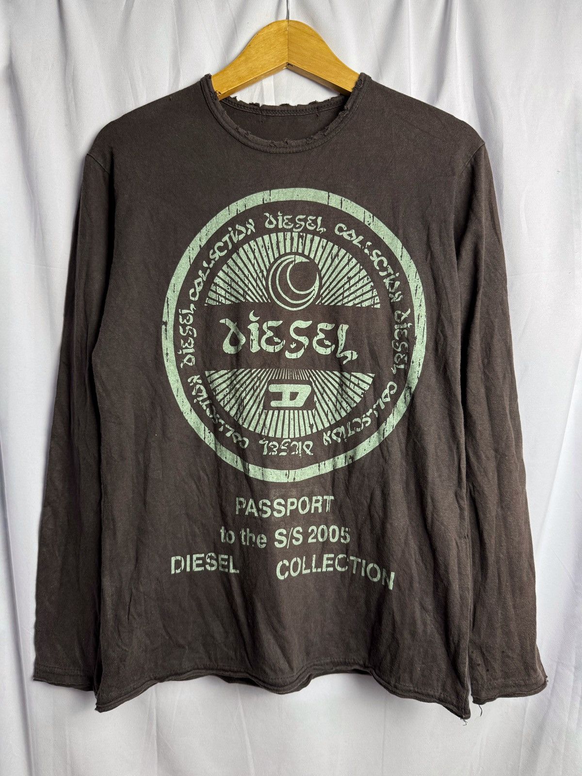 Japanese Brand Distressed Diesel Arabic Long Sleeve SS2005 Size US M / EU 48-50 / 2 - 1 Thumbnail