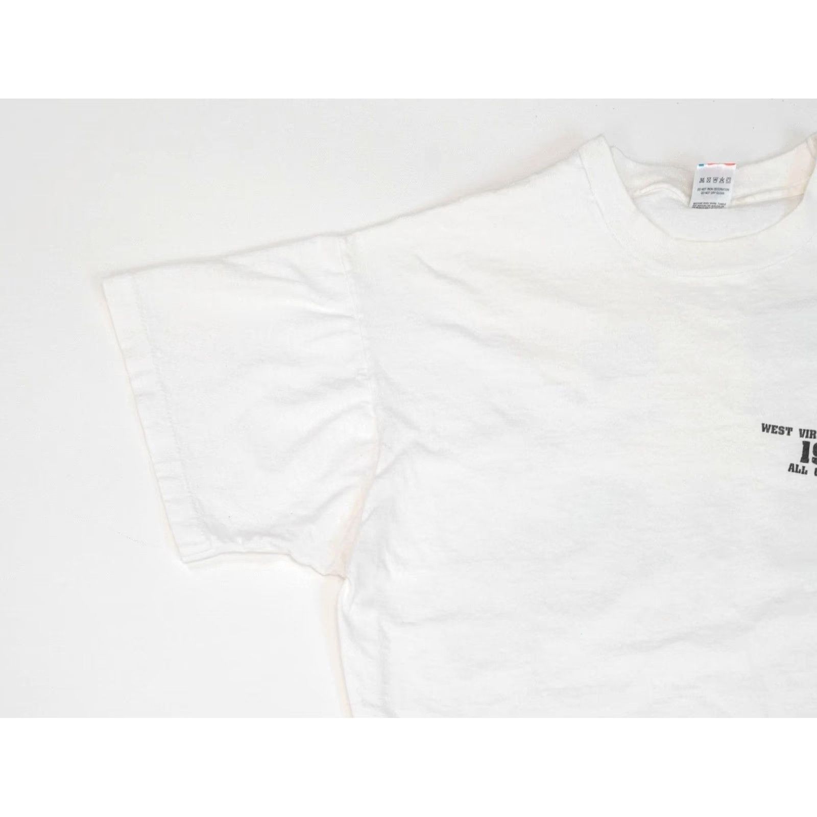 Fruit Of The Loom VINTAGE West Virginia Wesleyan College Tee XL Greek Row Fraternity 90s Single Stitch White Nike Size US XL / EU 56 / 4 - 6 Thumbnail