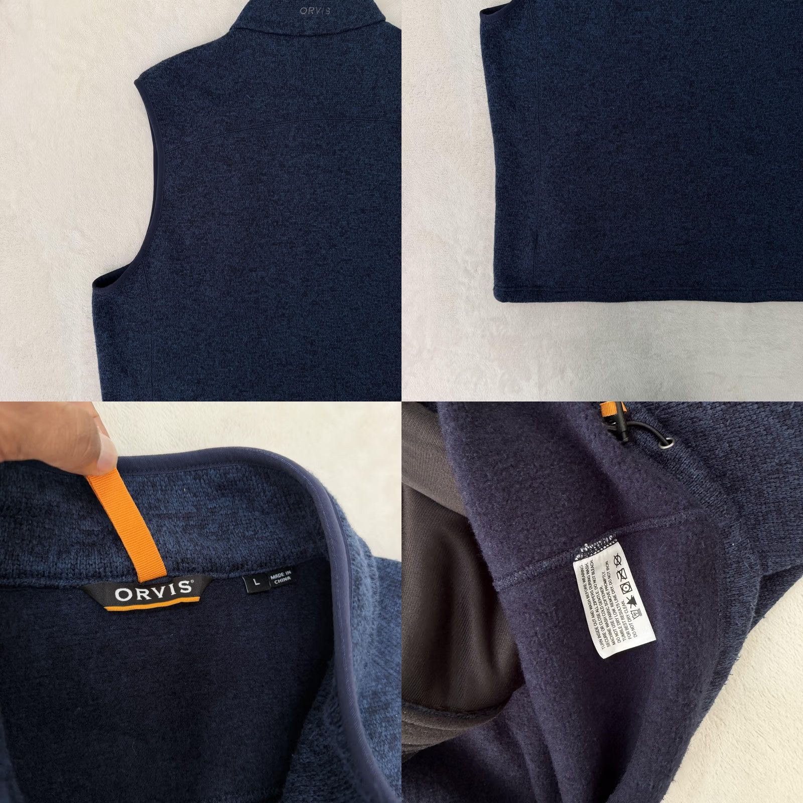 Orvis Orvis Vest Mens L Blue Fleece Full Zip Sleeveless Outdoor Hiking Warm Casual Size US L / EU 52-54 / 3 - 9 Thumbnail