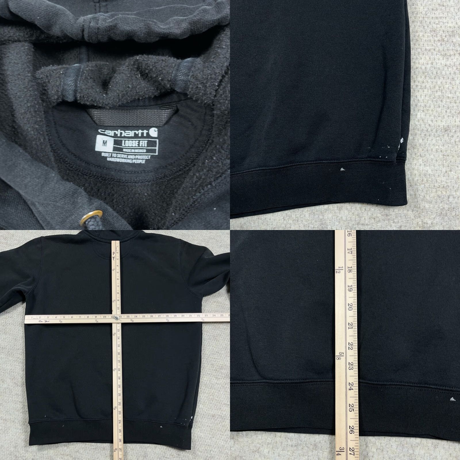 Carhartt Carhartt Hoodie Men M Black Loose Fit Spellout Sweatshirt Worn Grunge Adult Size US M / EU 48-50 / 2 - 8 Thumbnail