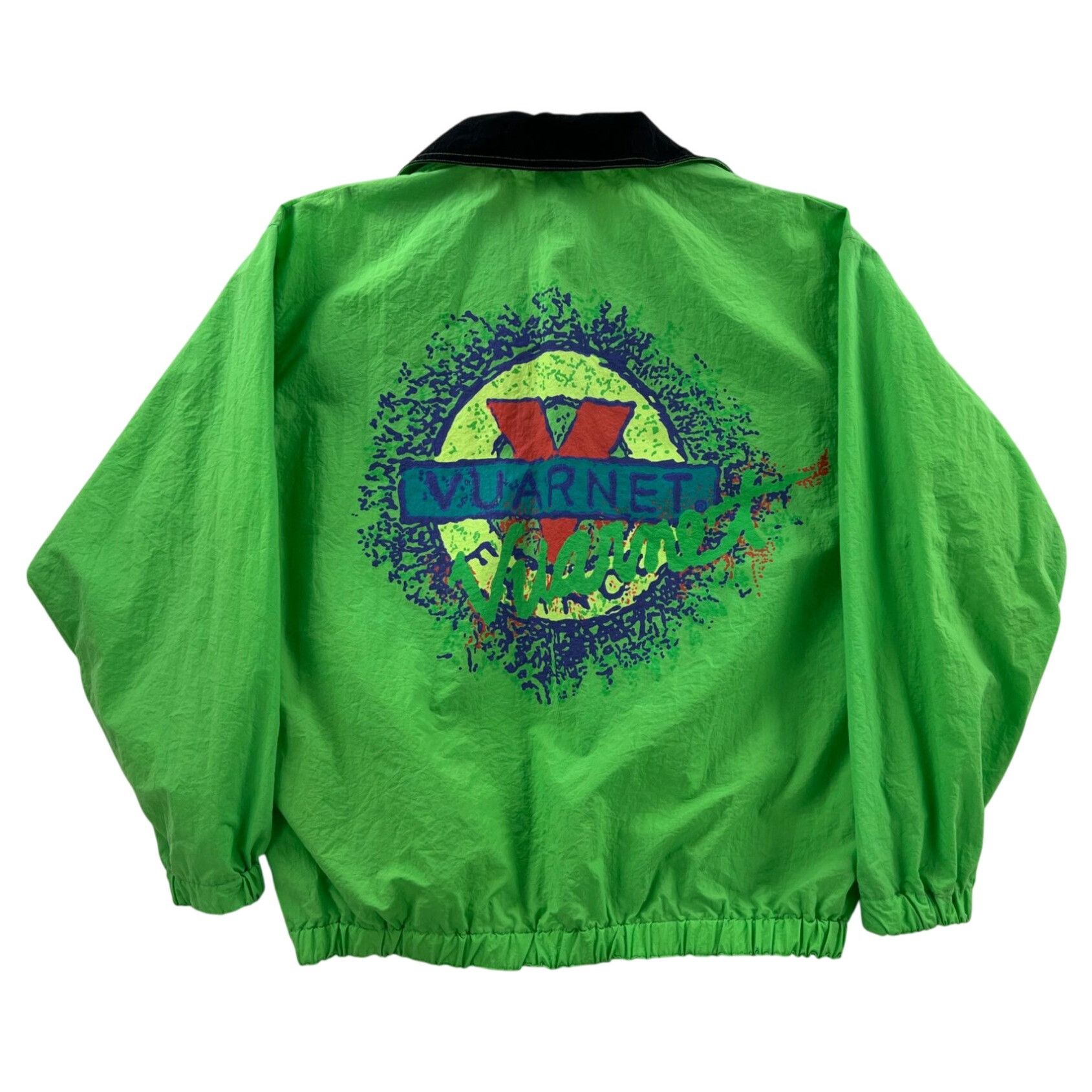 Vuarnet Vintage 80s Vuarnet Bright Green Pullover Windbreaker Jacket Size US M / EU 48-50 / 2 - 1 Thumbnail