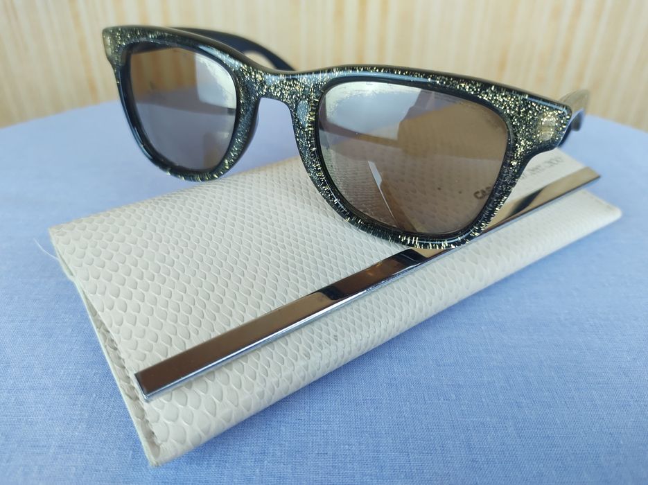 Jimmy Choo Carrera Jimmy Choo Sunglasses Shinny Gold With Original Case