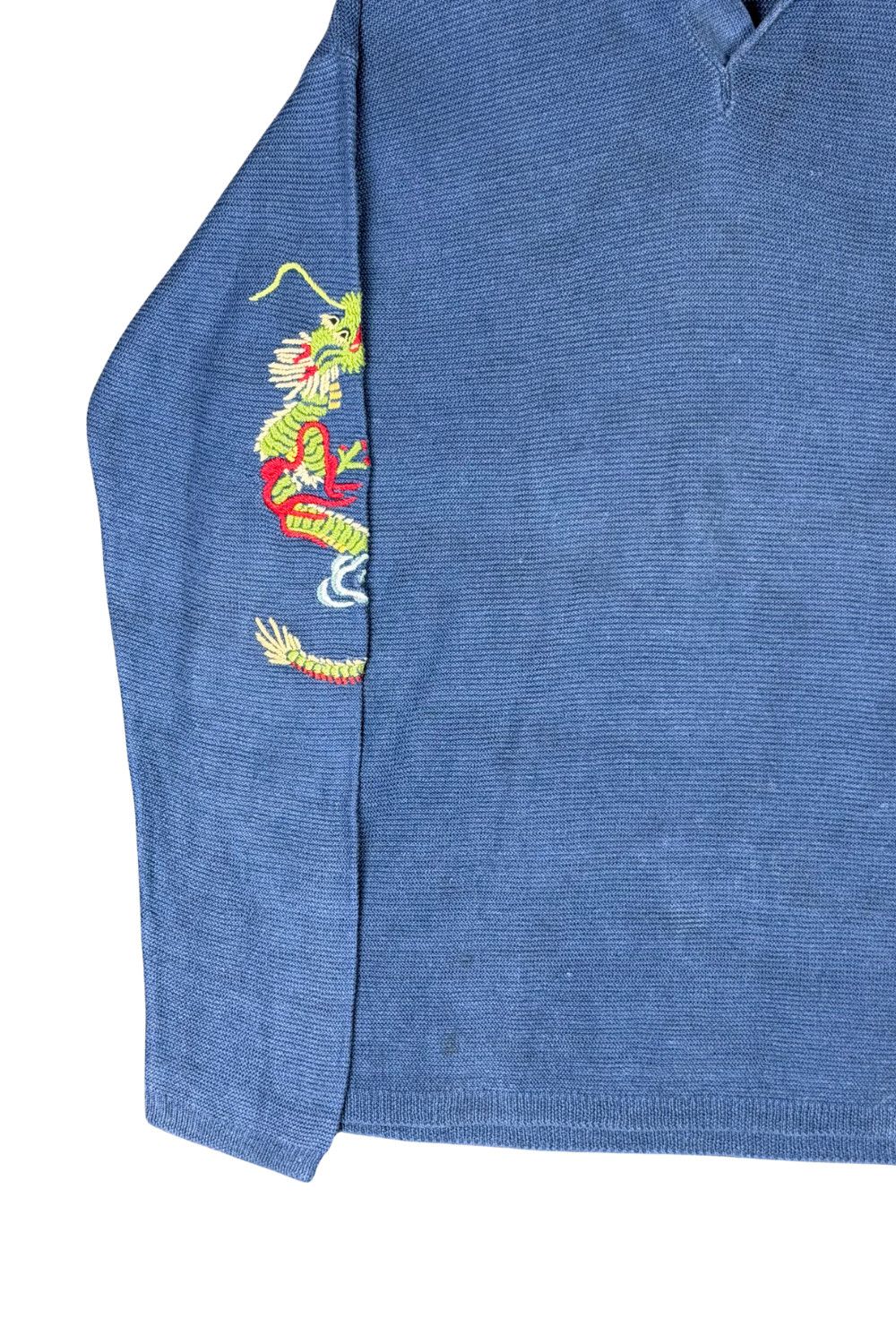 Polo Ralph Lauren Polo Ralph Lauren Dragon Embroidery Linen Knit Sweater XL Size US XL / EU 56 / 4 - 8 Thumbnail