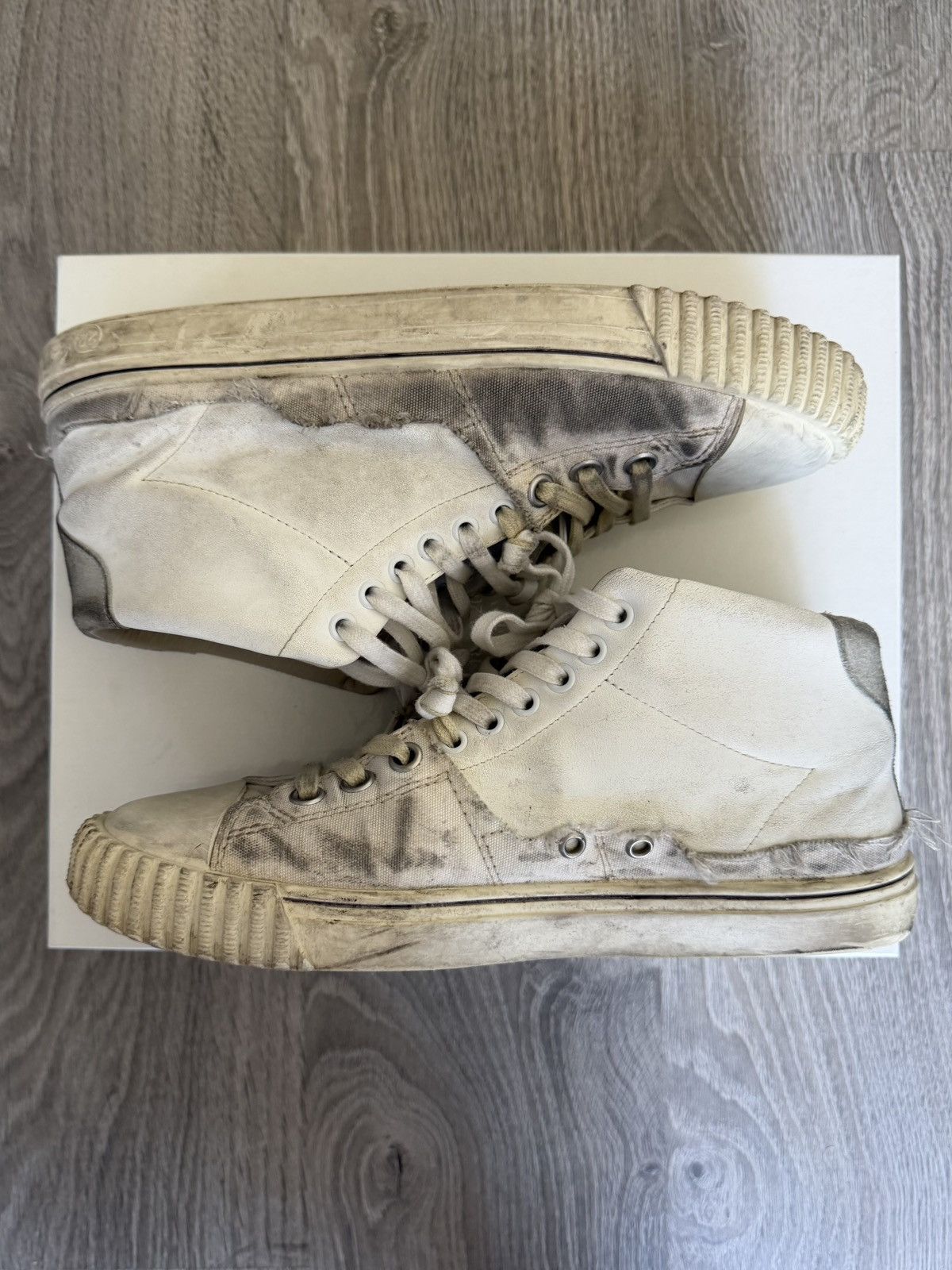 Maison Margiela Maison Margiela Evolution Mid White Sneakers Size US 9 / EU 42 - 6 Thumbnail