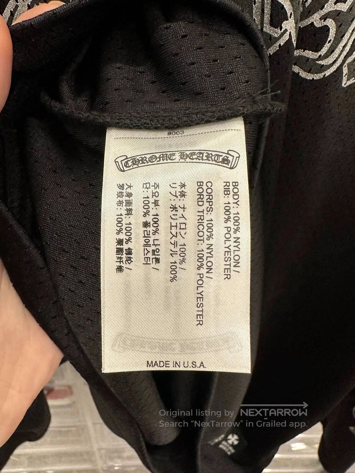 Chrome Hearts chrome hearts black mesh long sleeve jersey. Size US S / EU 44-46 / 1 - 5 Thumbnail