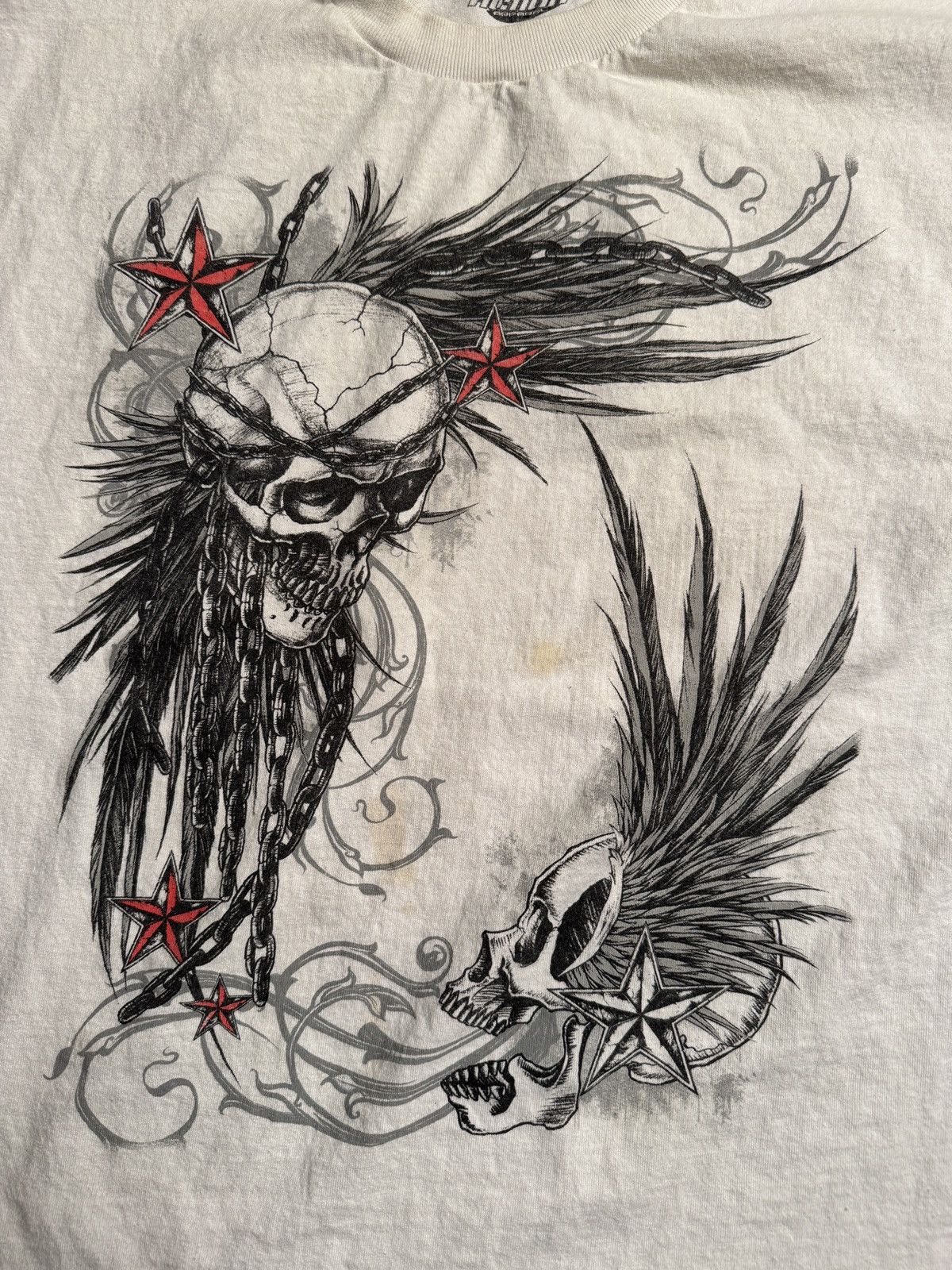 Other WHITE HELIUM Y2K STYLE “SKULL” GRAPHIC TEE Size US XL / EU 56 / 4 - 2 Thumbnail