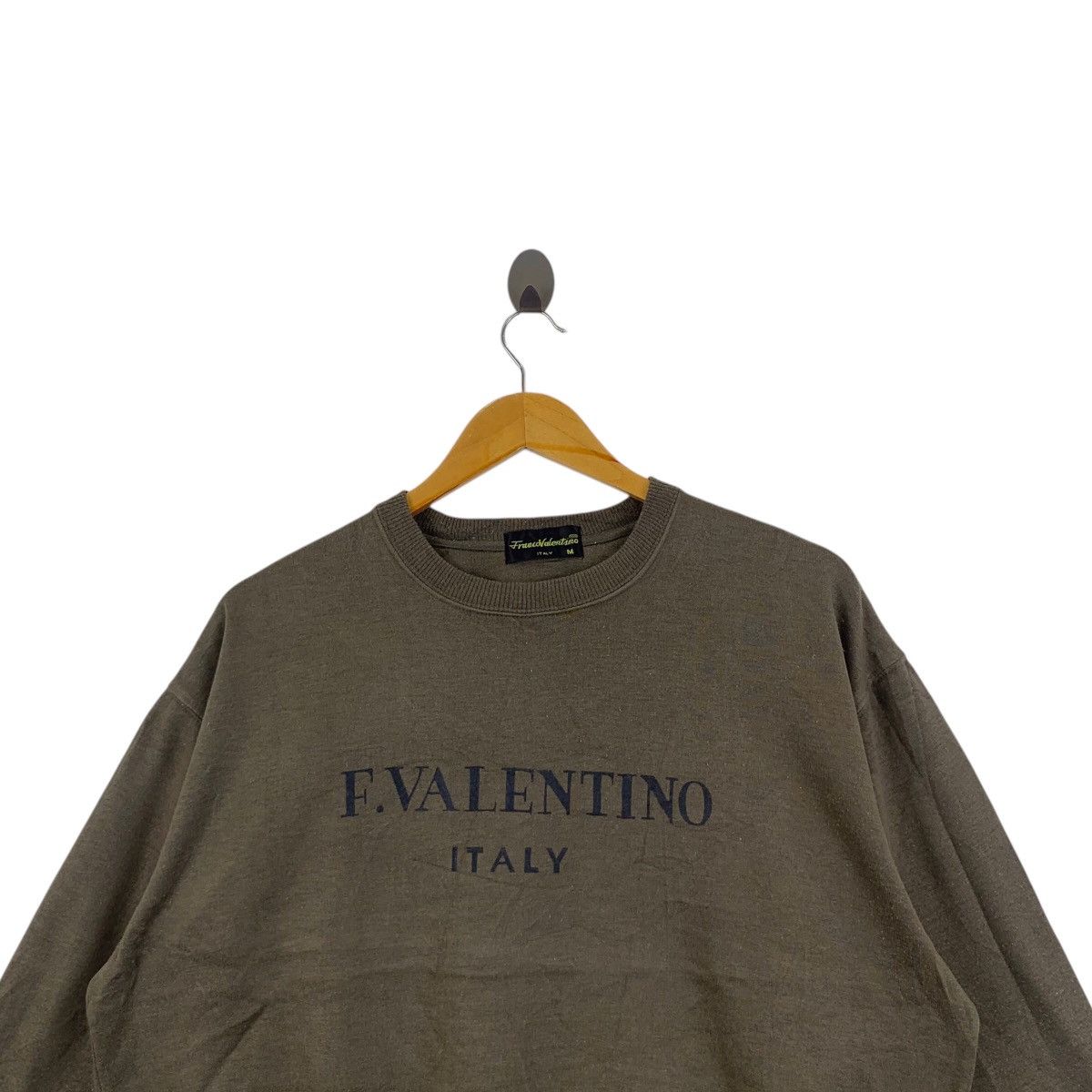 Vintage Vintage FRANCO VALENTINO ITALY Logo Print Brown Sweatshirt Size US M / EU 48-50 / 2 - 2 Thumbnail