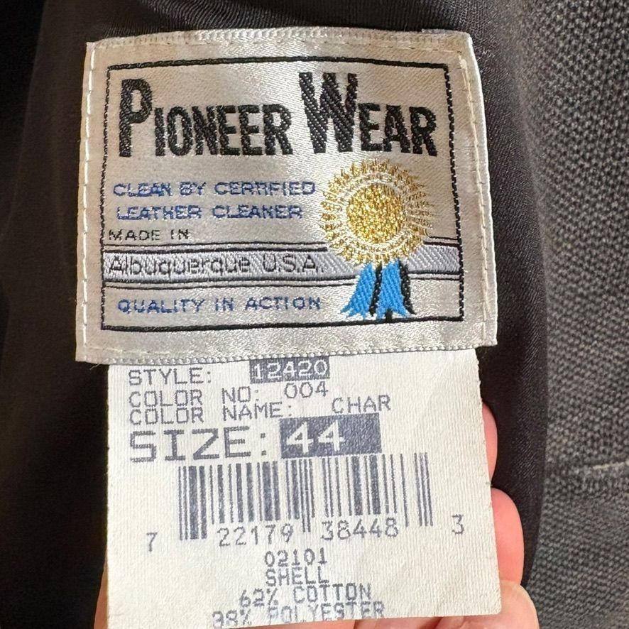 Other Vintage Sport Coat Jacket Men 44 Leather Tweed Gray Black Pi Size 44R - 5 Thumbnail
