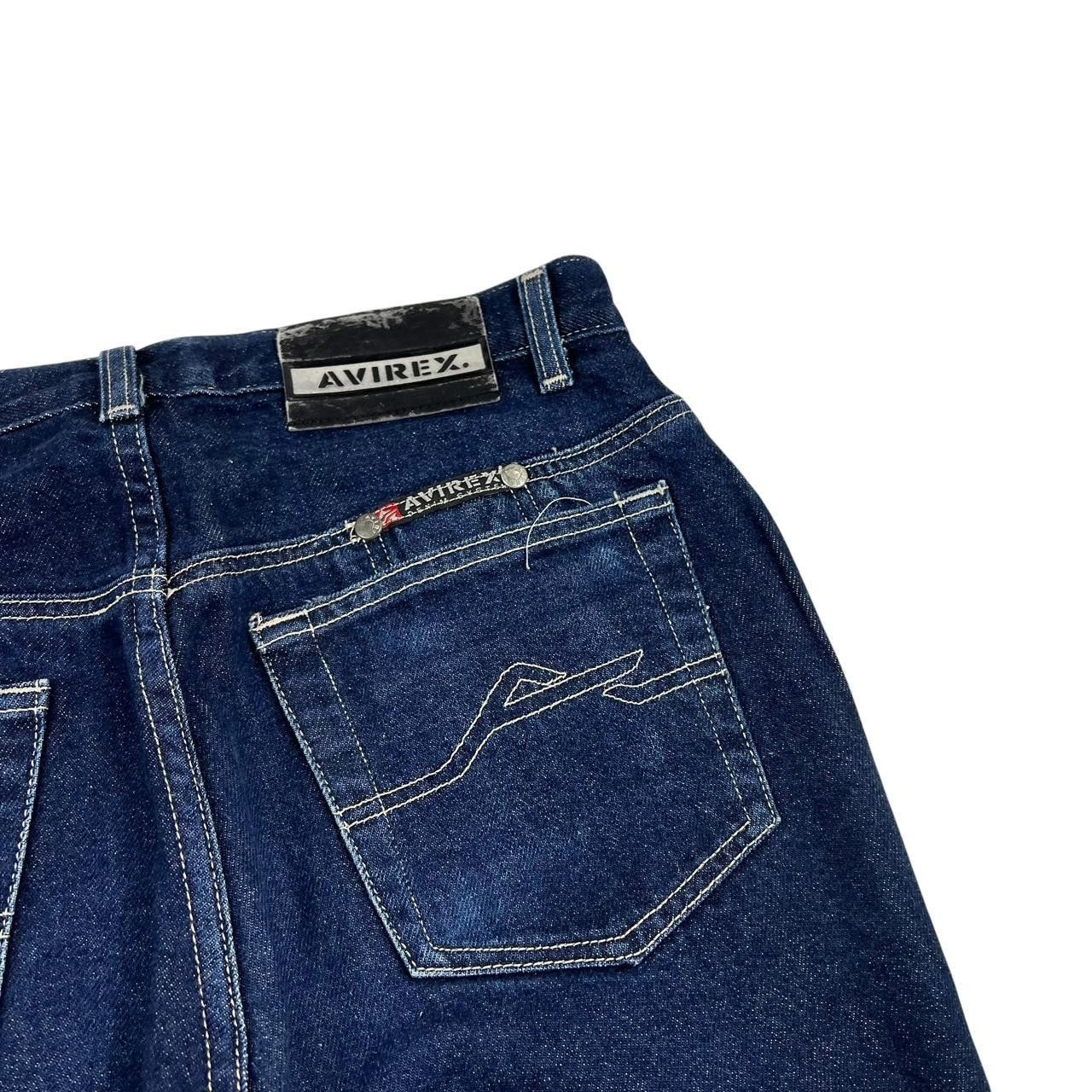 Avirex Vintage Avirex Baggy Embroidered Jeans - Waist: 31” Size US 31 - 3 Thumbnail