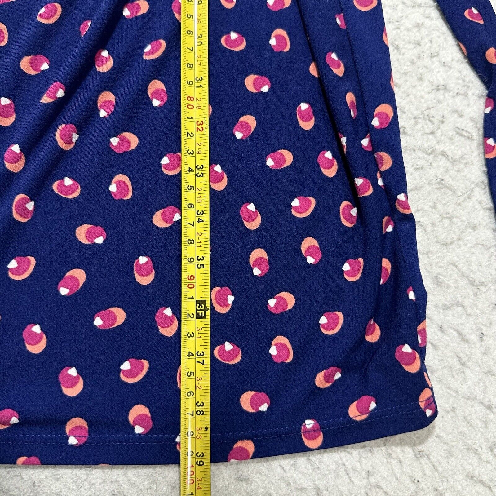 Other Leota Medium Madison Faux Wrap Dress Navy Blue Pink Stretch Size M / US 6-8 / IT 42-44 - 10 Thumbnail