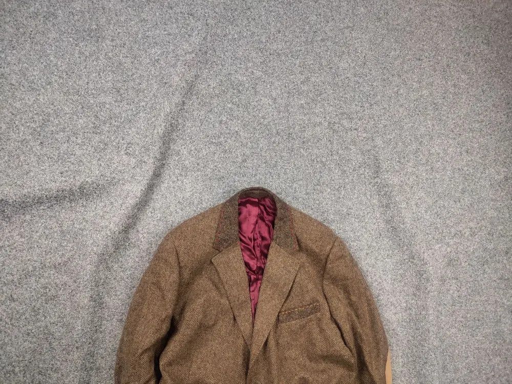 Harris Tweed Holland Esquire Herringbone Tweed Two Button Blazer Jacket Size US L / EU 52-54 / 3 - 1 Thumbnail