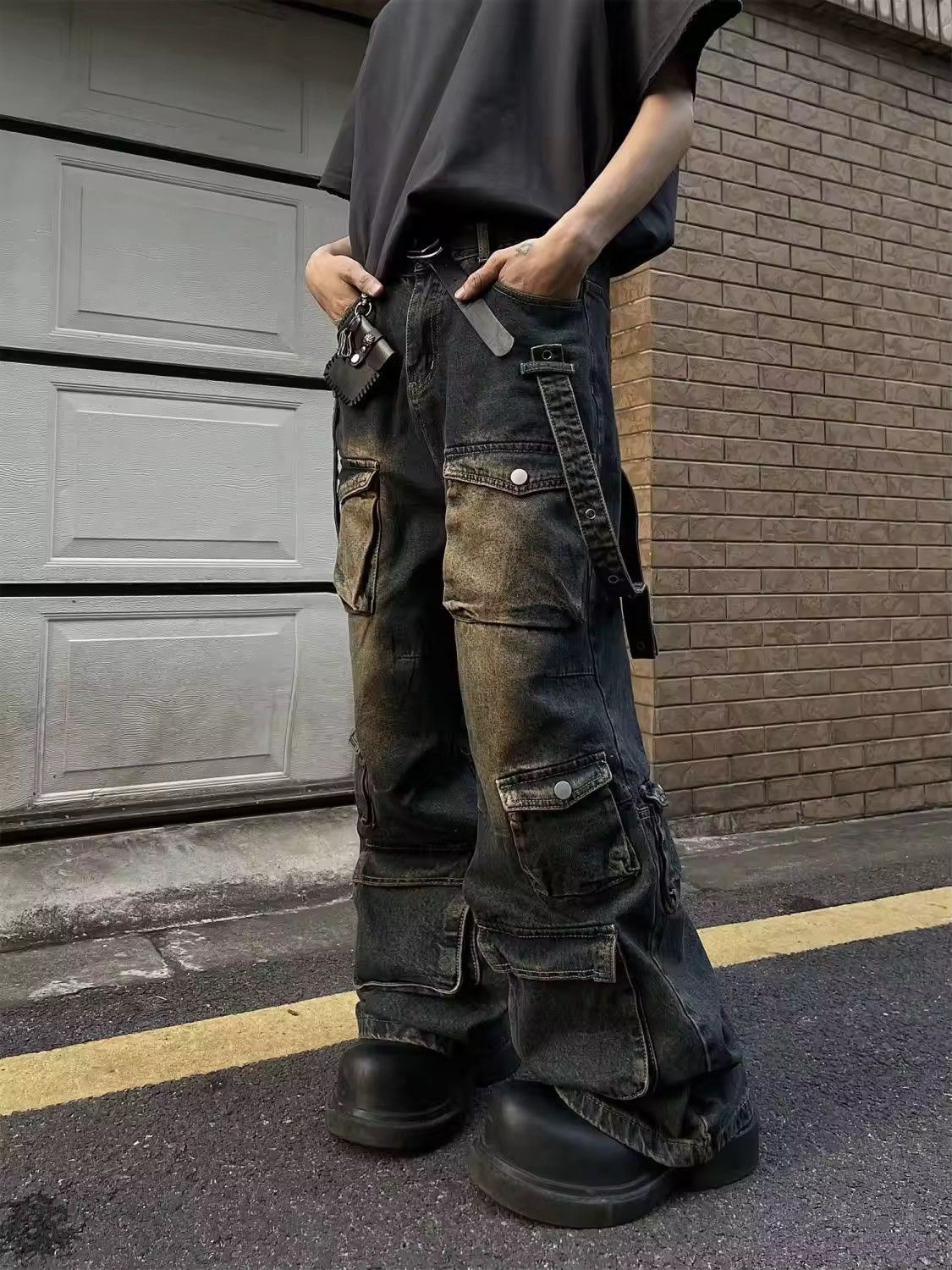 Jean × Vintage Straight Tube Washed Jeans Size US 30 / EU 46 - 1 Thumbnail