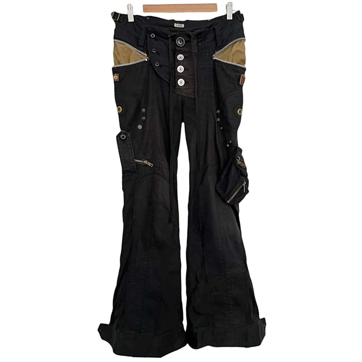 Le Grande Bleu (L.G.B.) Lgb black 4/4 pilot cargo pants w pocket