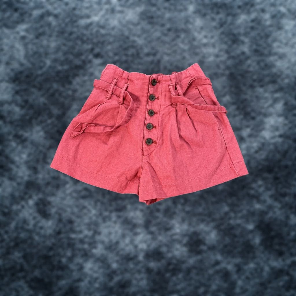 Abercrombie & Fitch VINTAGE Abercrombie Skirt Shorts Womens XXS Button Red Mini Linen Y2K Academia 2XS Womens Size 24" / US 00 / IT 34 - 1 Thumbnail